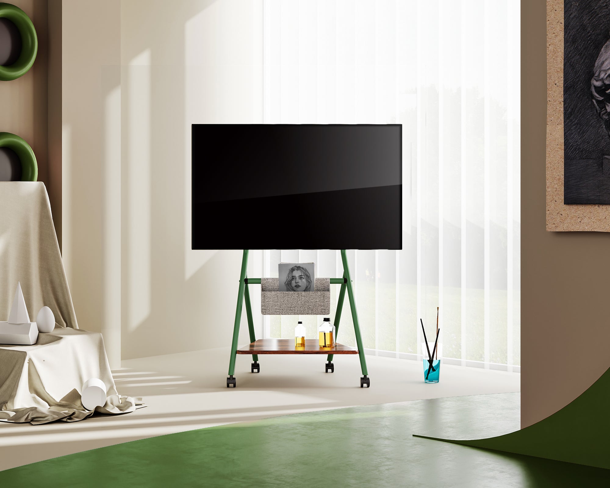 Collector TC65 Supporto tv da terra con ruote