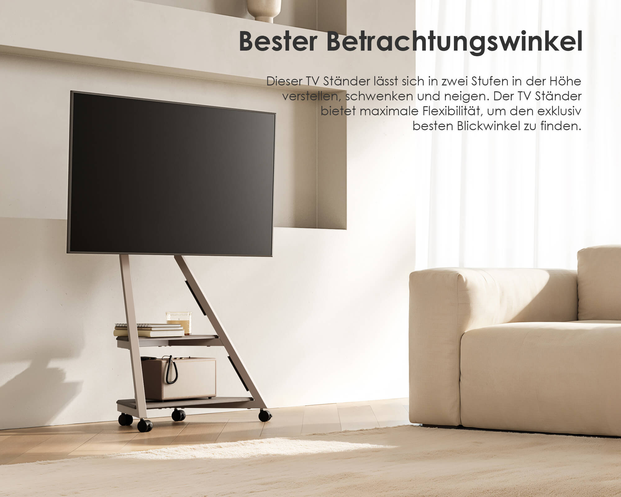 Eiffel FT65 TV-standaard met wielen
