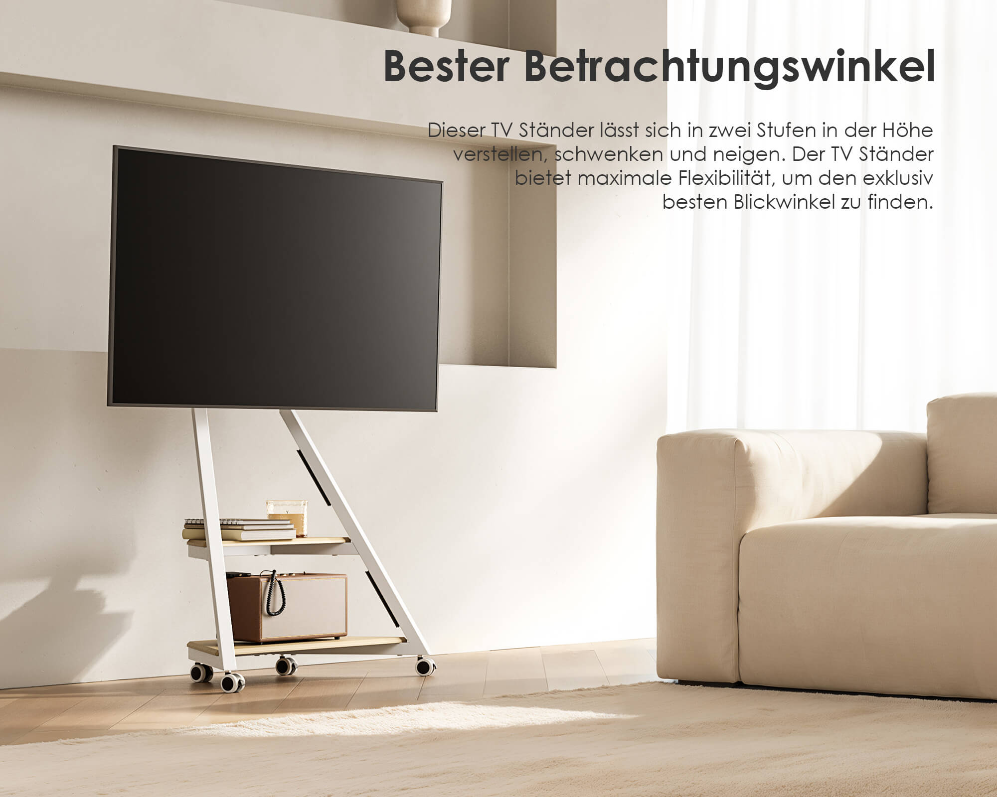 Eiffel FT65 TV-standaard met wielen