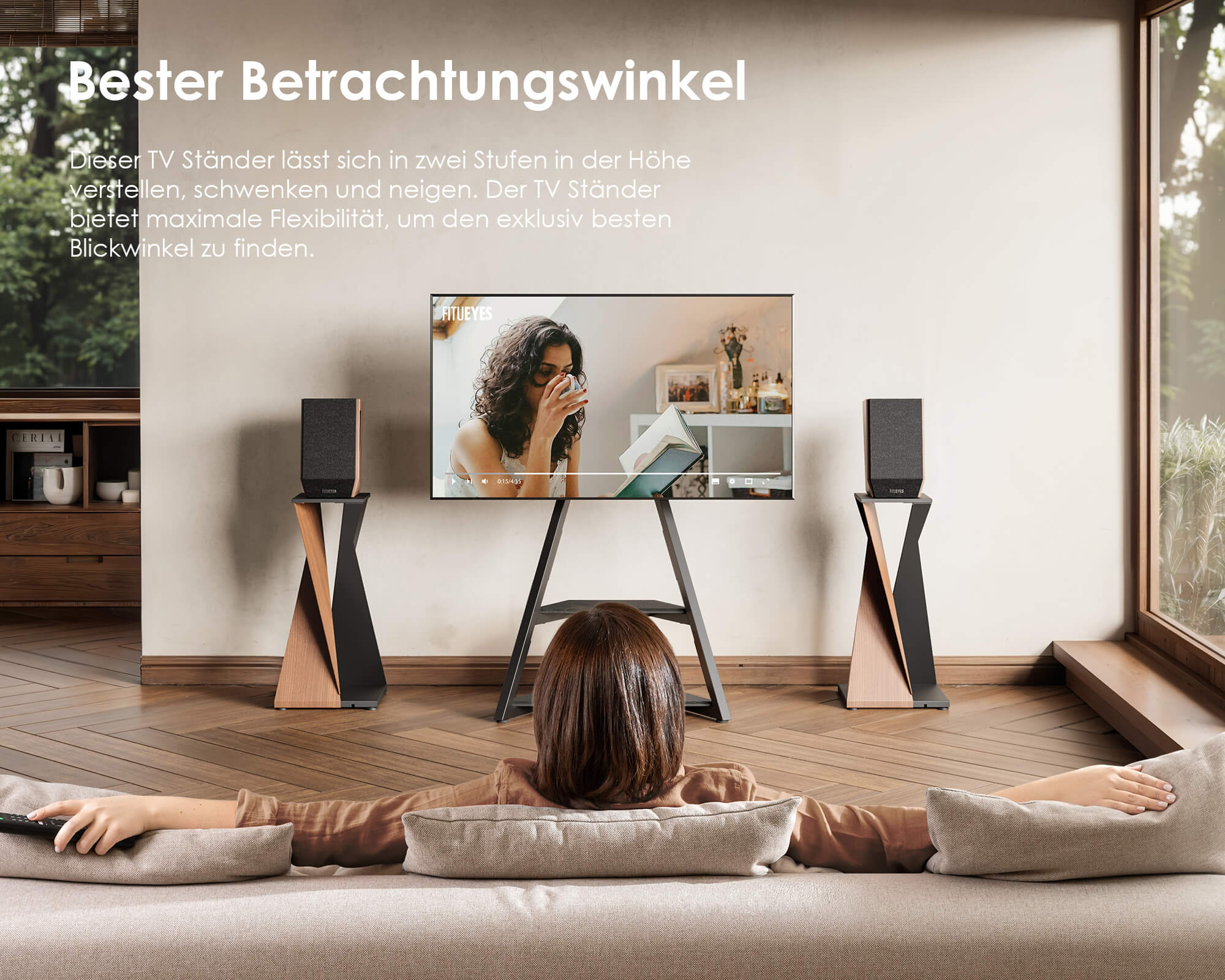 Eiffel FT65 TV-standaard met wielen