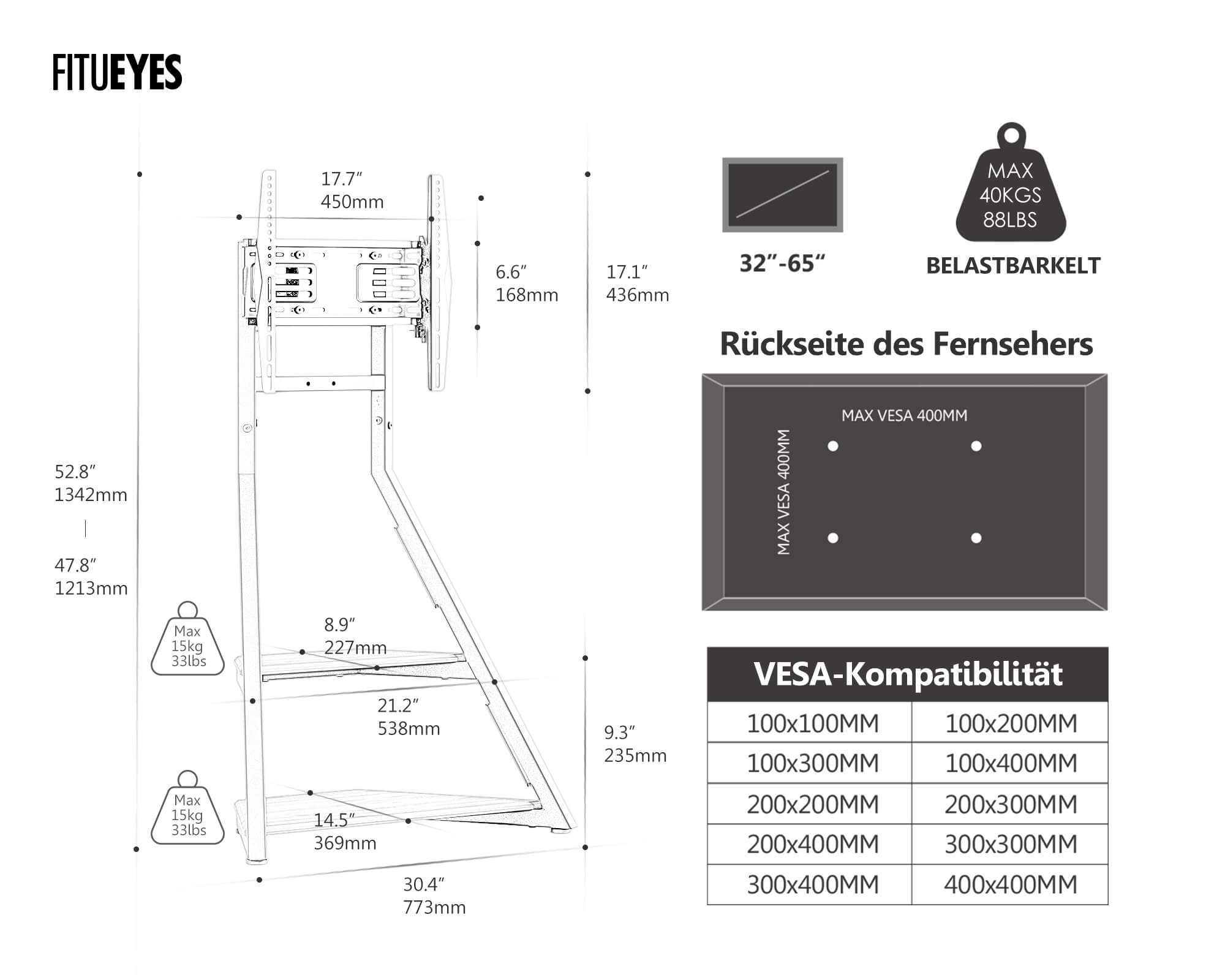 Eiffel TV Standaard met sfeerverlichting