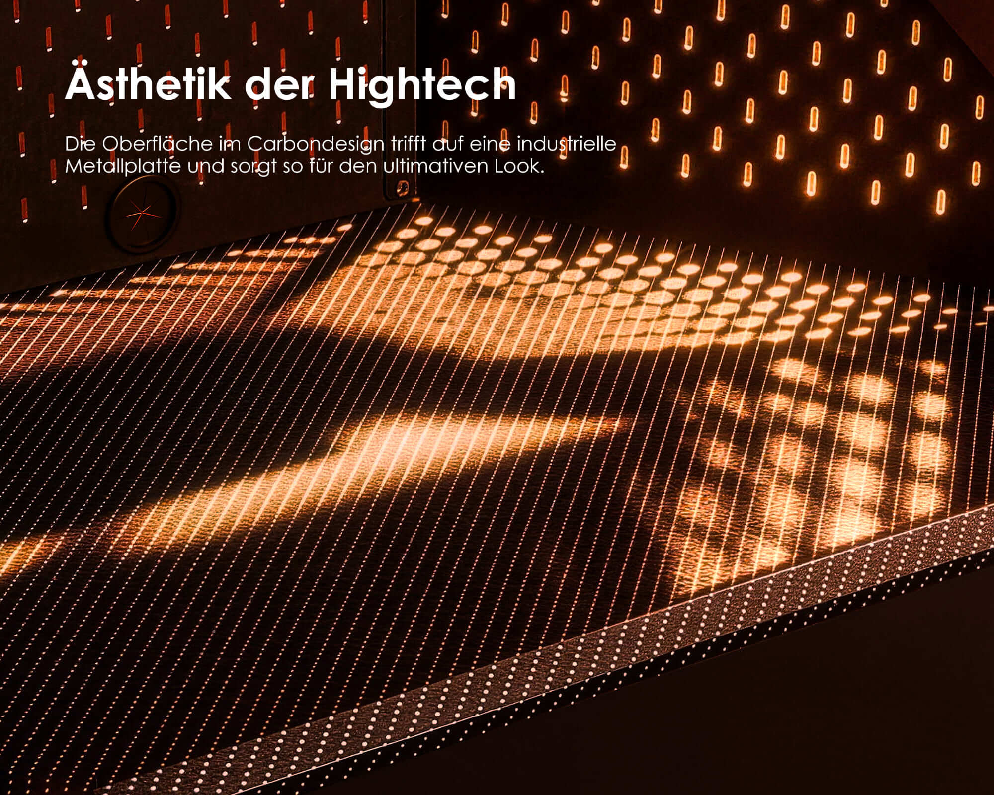 Fernseh Standfuß mit Carbonfaser-Oberfläche, modernes Design für TV 32–65 Zoll