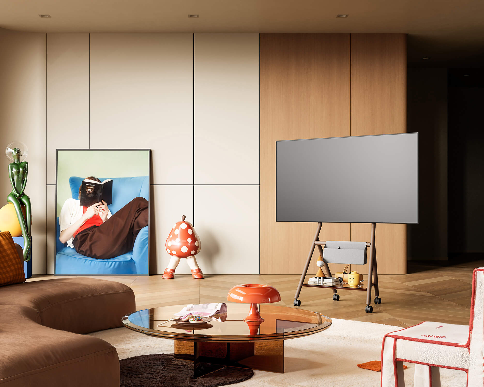 Collector TC65 Supporto tv da terra con ruote