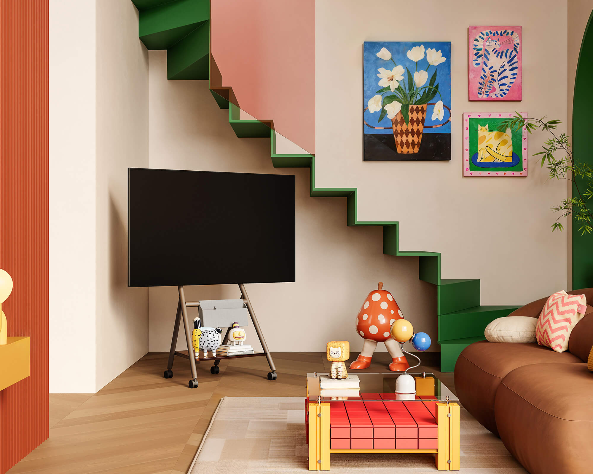 Collector TC65 Supporto tv da terra con ruote