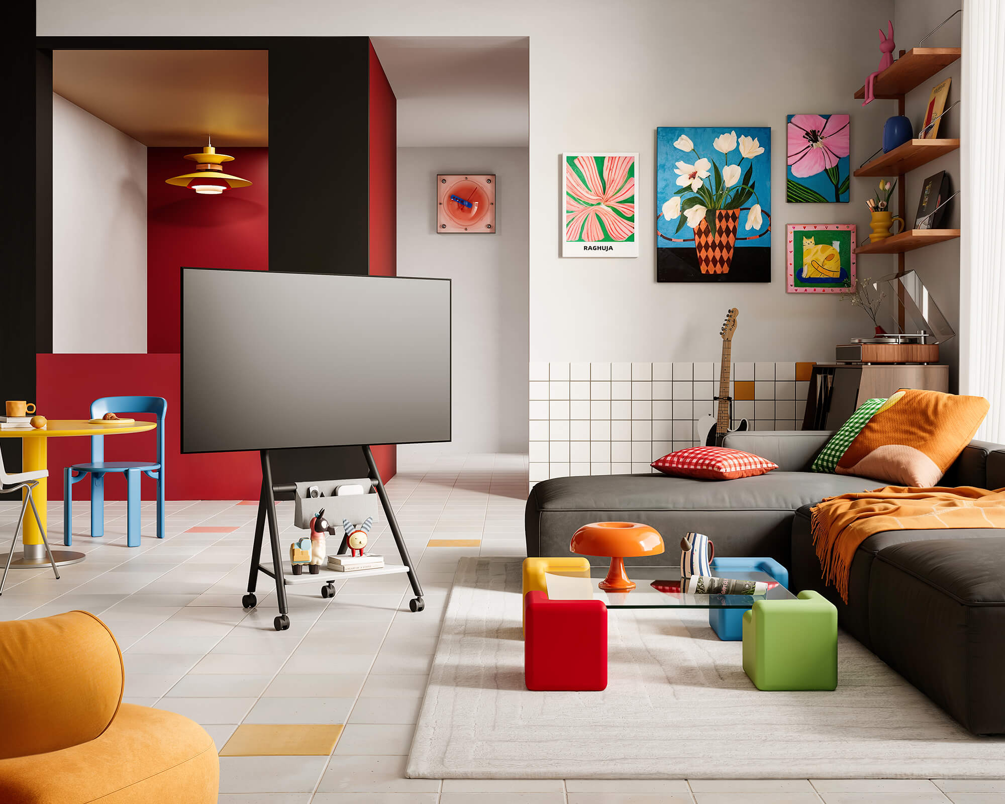 Collector TC65 Supporto tv da terra con ruote