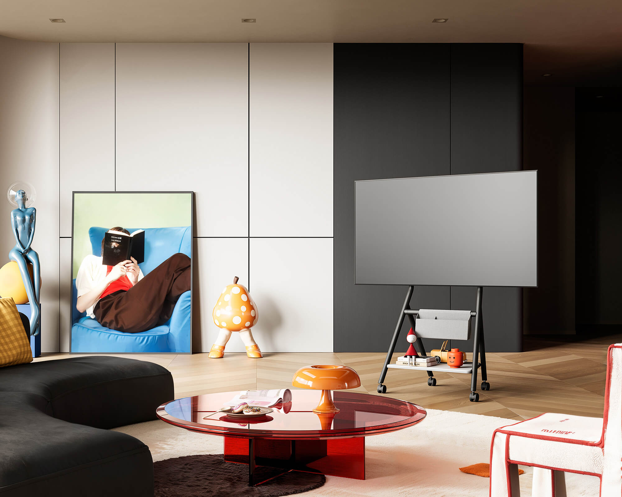 Collector TC65 Supporto tv da terra con ruote