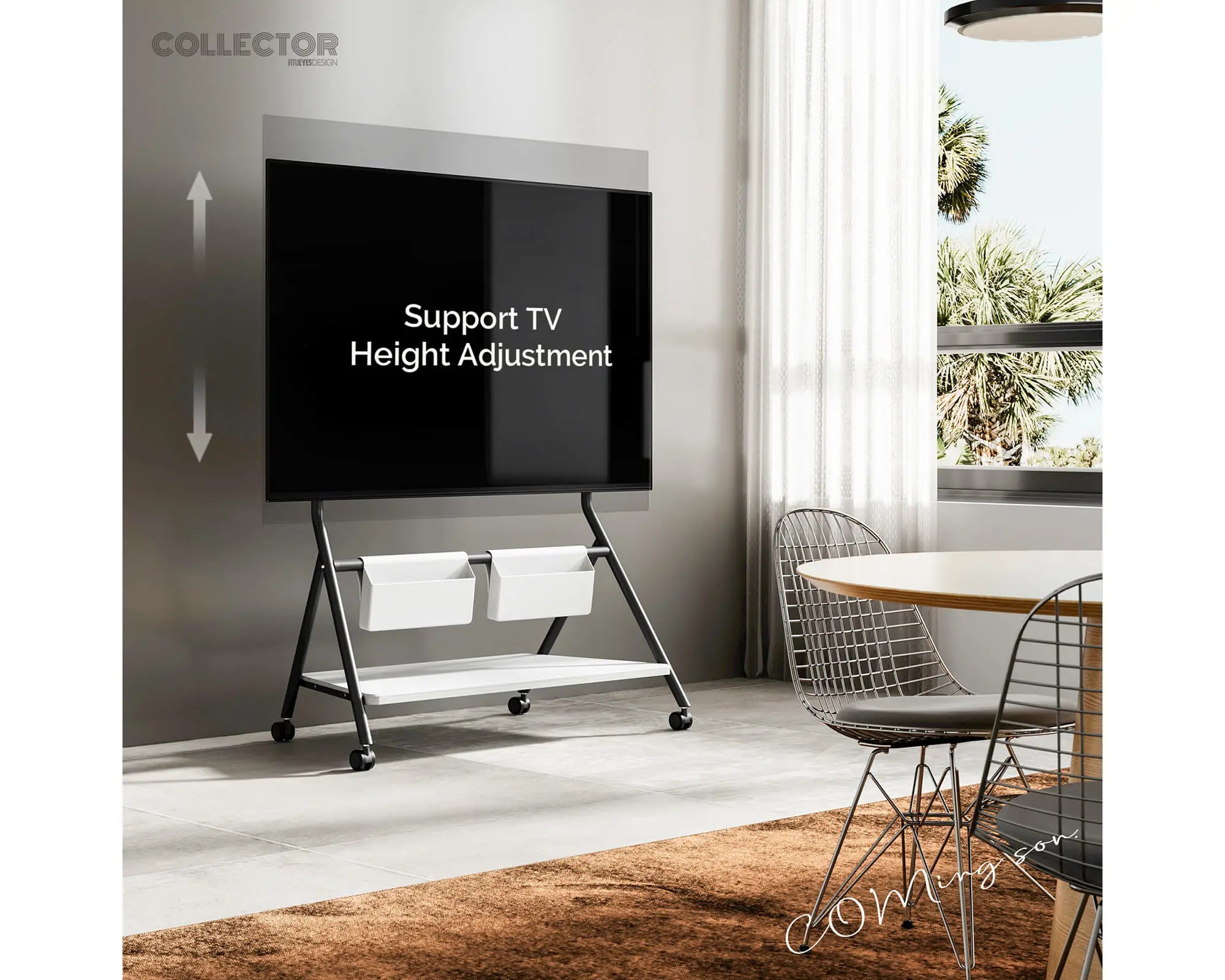 Collector TC88 Supporto tv da terra con ruote