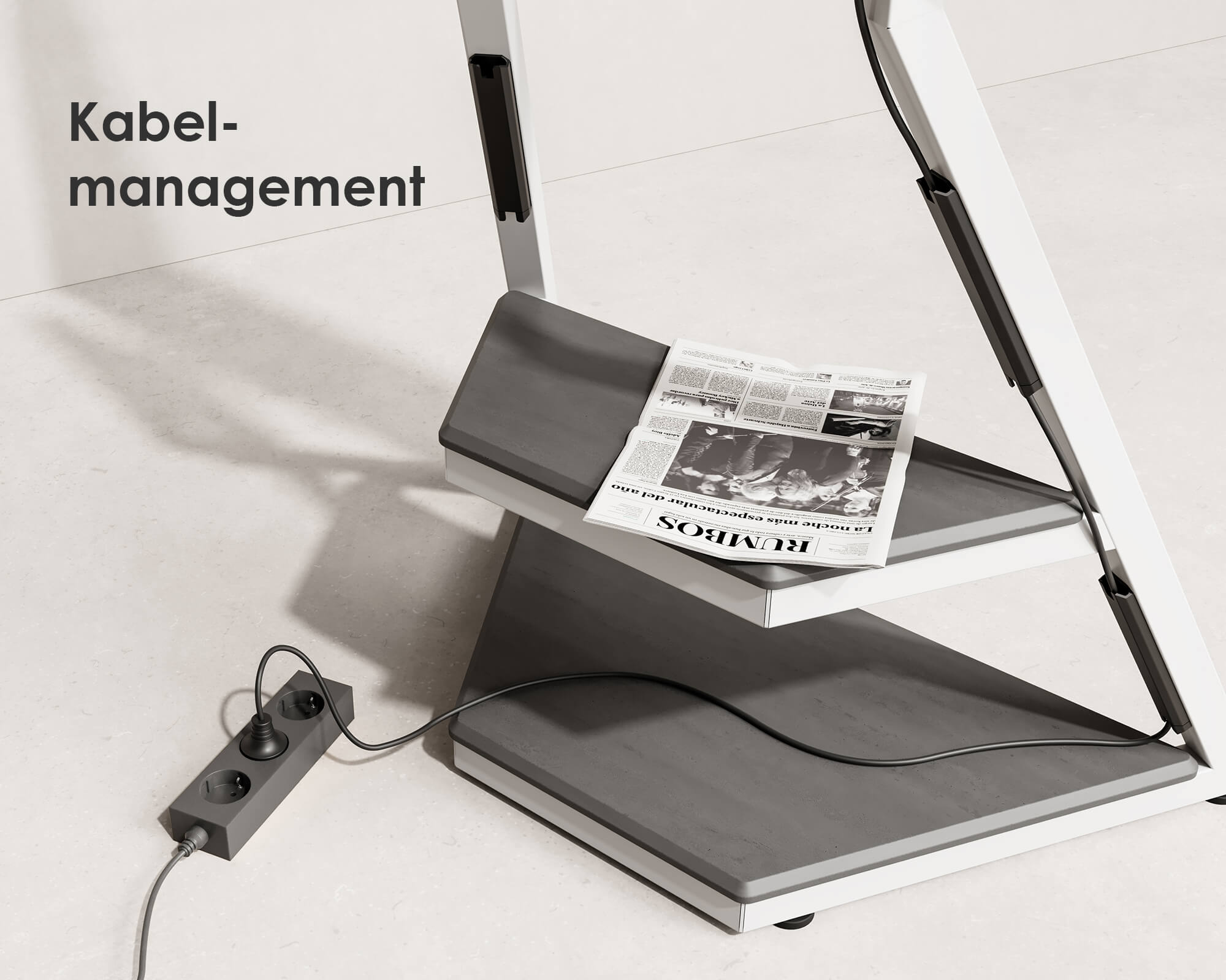 Eiffel FT65 Floor TV Stand with Wheels