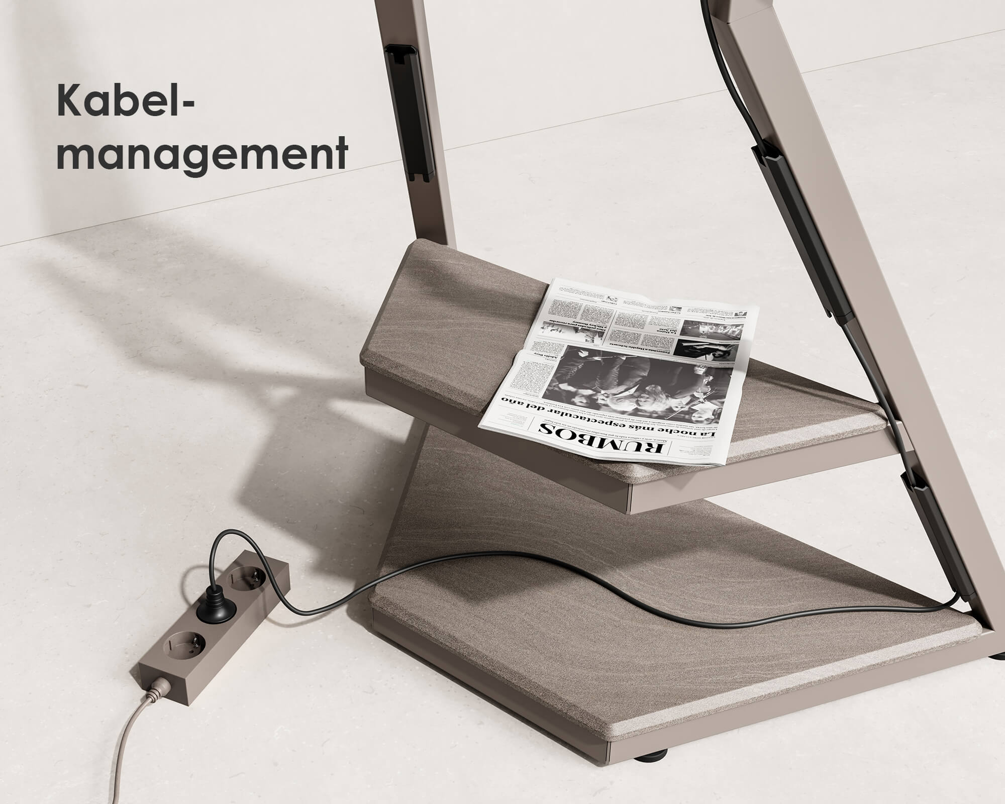 Eiffel FT65 Floor TV Stand with Wheels