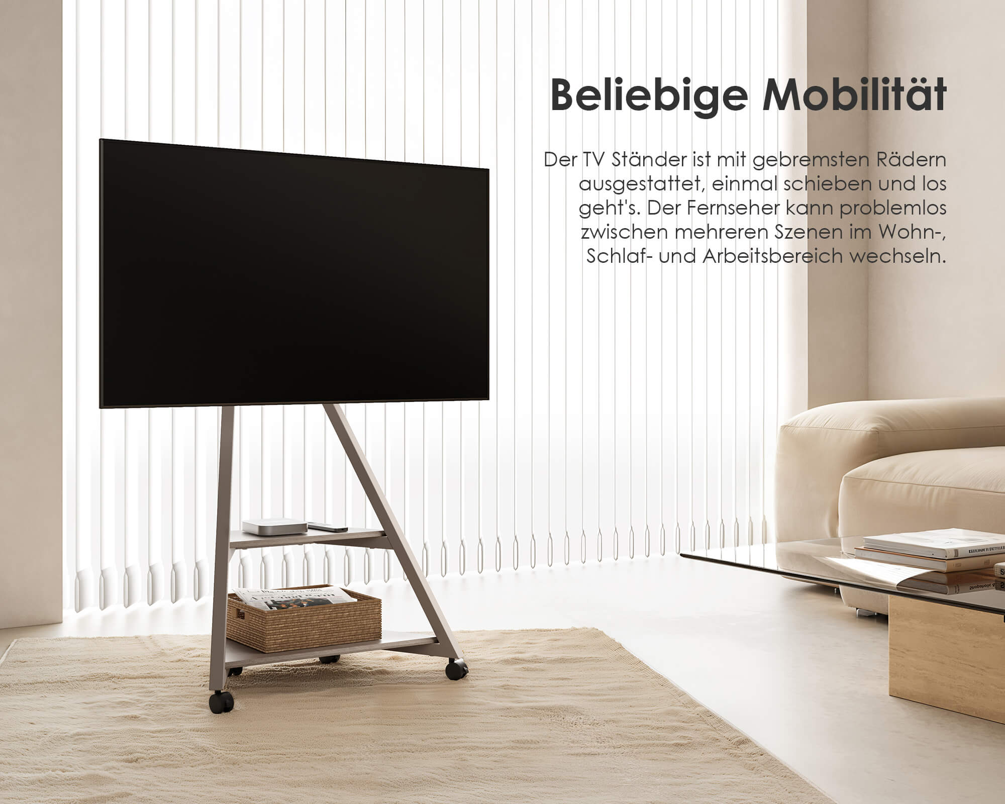 Eiffel FT65 TV-standaard met wielen