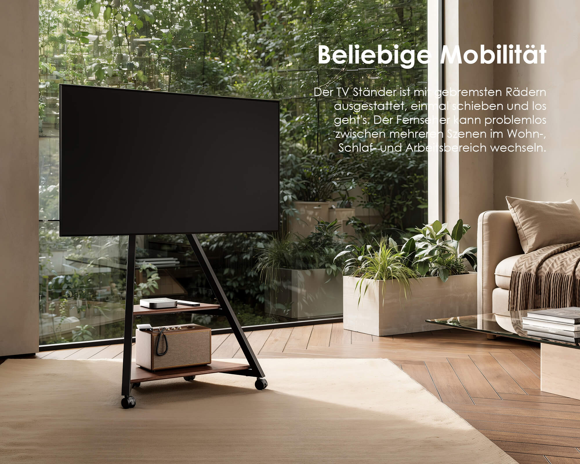 Eiffel FT65 TV-standaard met wielen