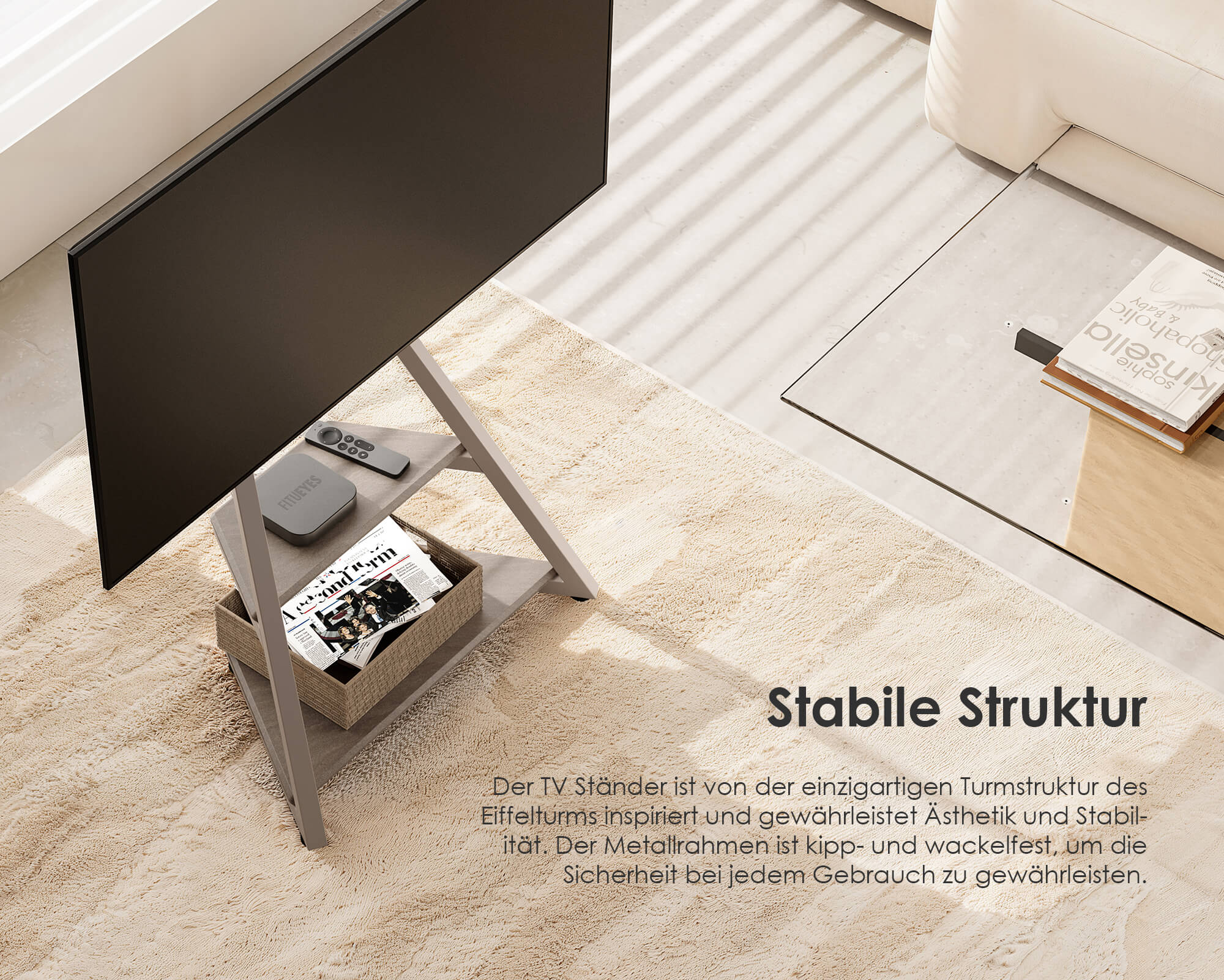 Eiffel TV Standaard met sfeerverlichting