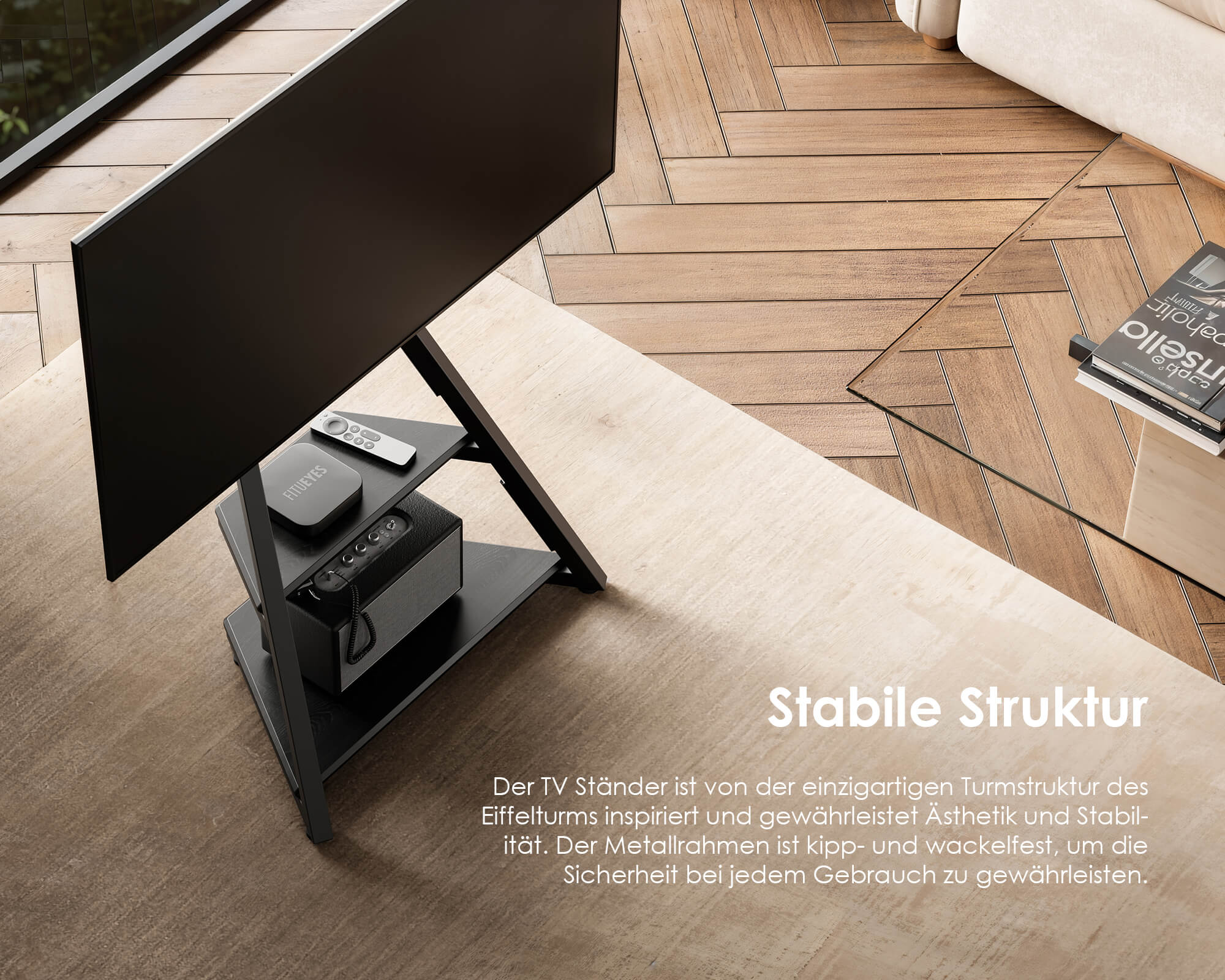 Eiffel TV Standaard met sfeerverlichting