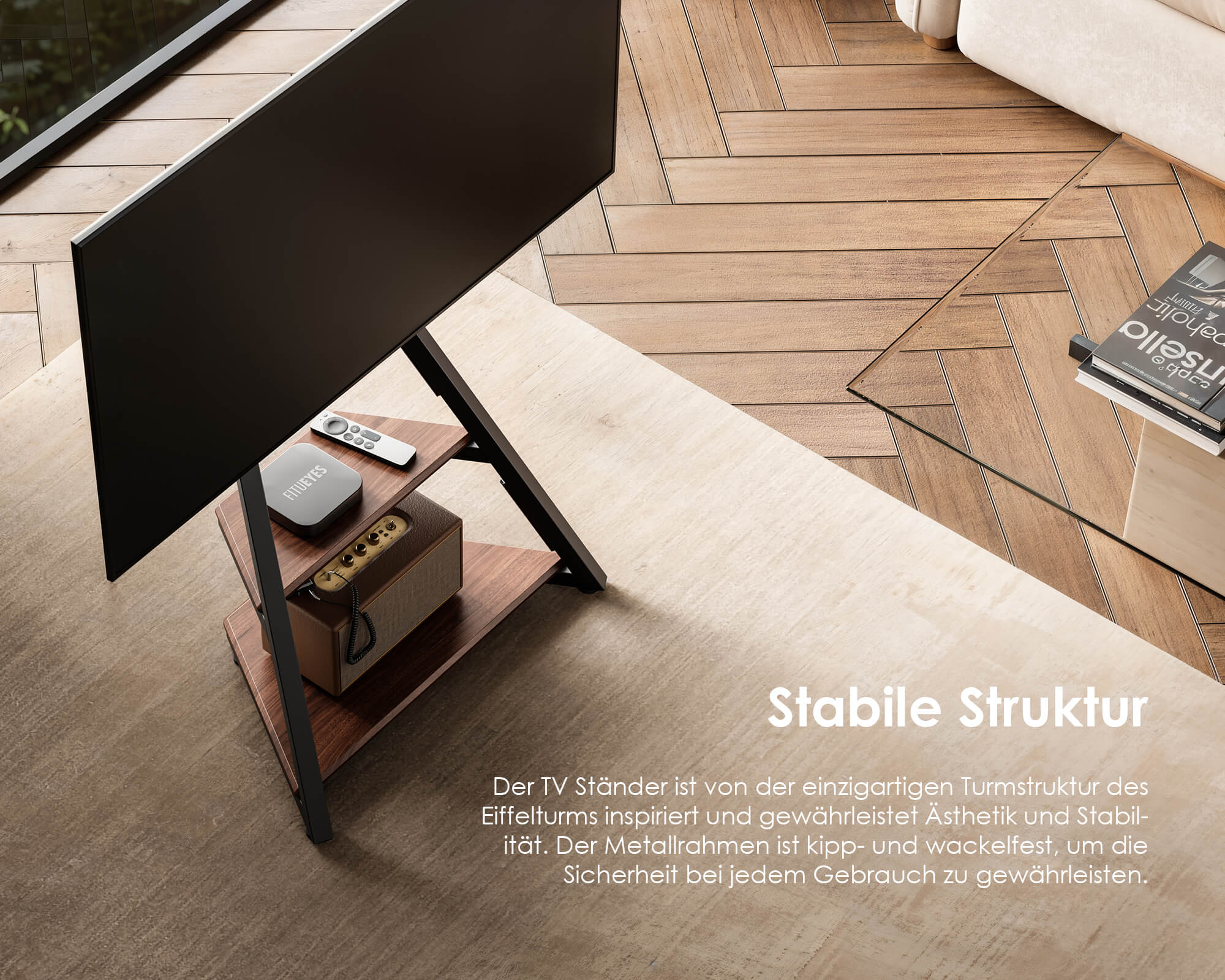 Eiffel TV Standaard met sfeerverlichting