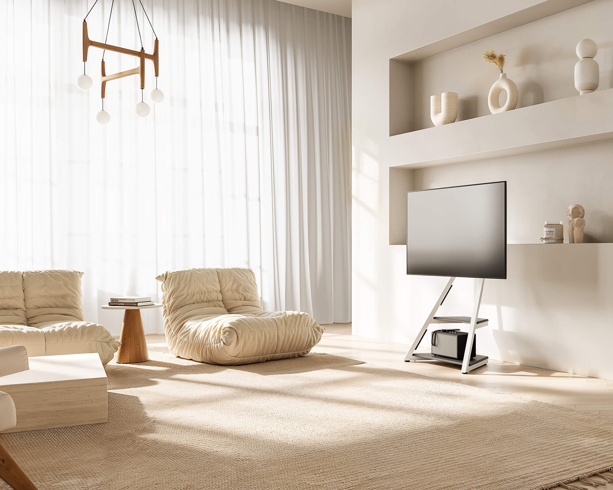 Eiffel Supporto TV con Ruote