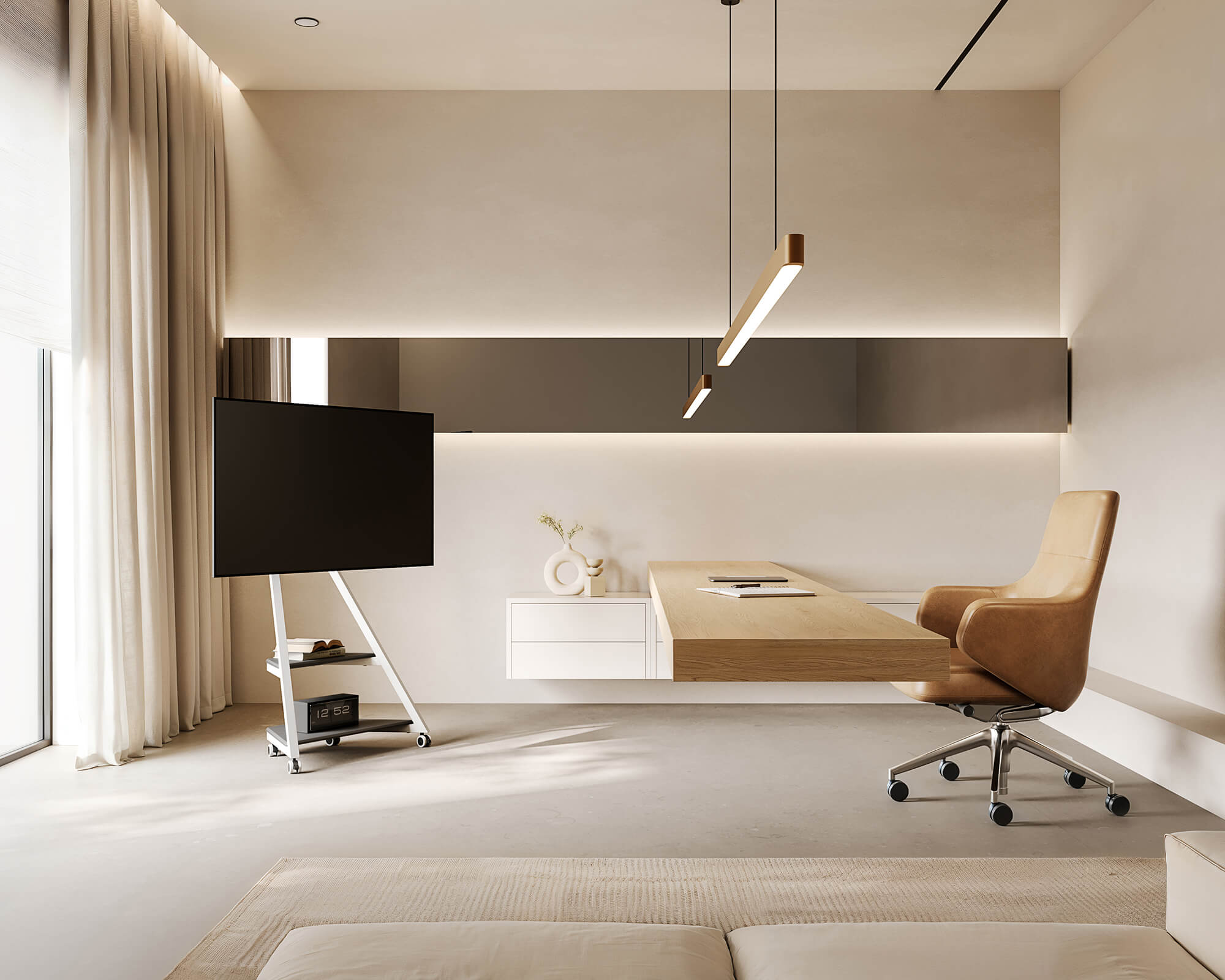 Eiffel FT65 Floor TV Stand with Wheels