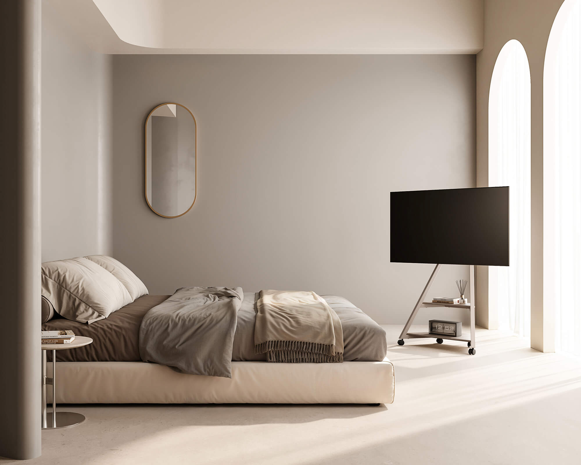 Eiffel FT65 Floor TV Stand with Wheels