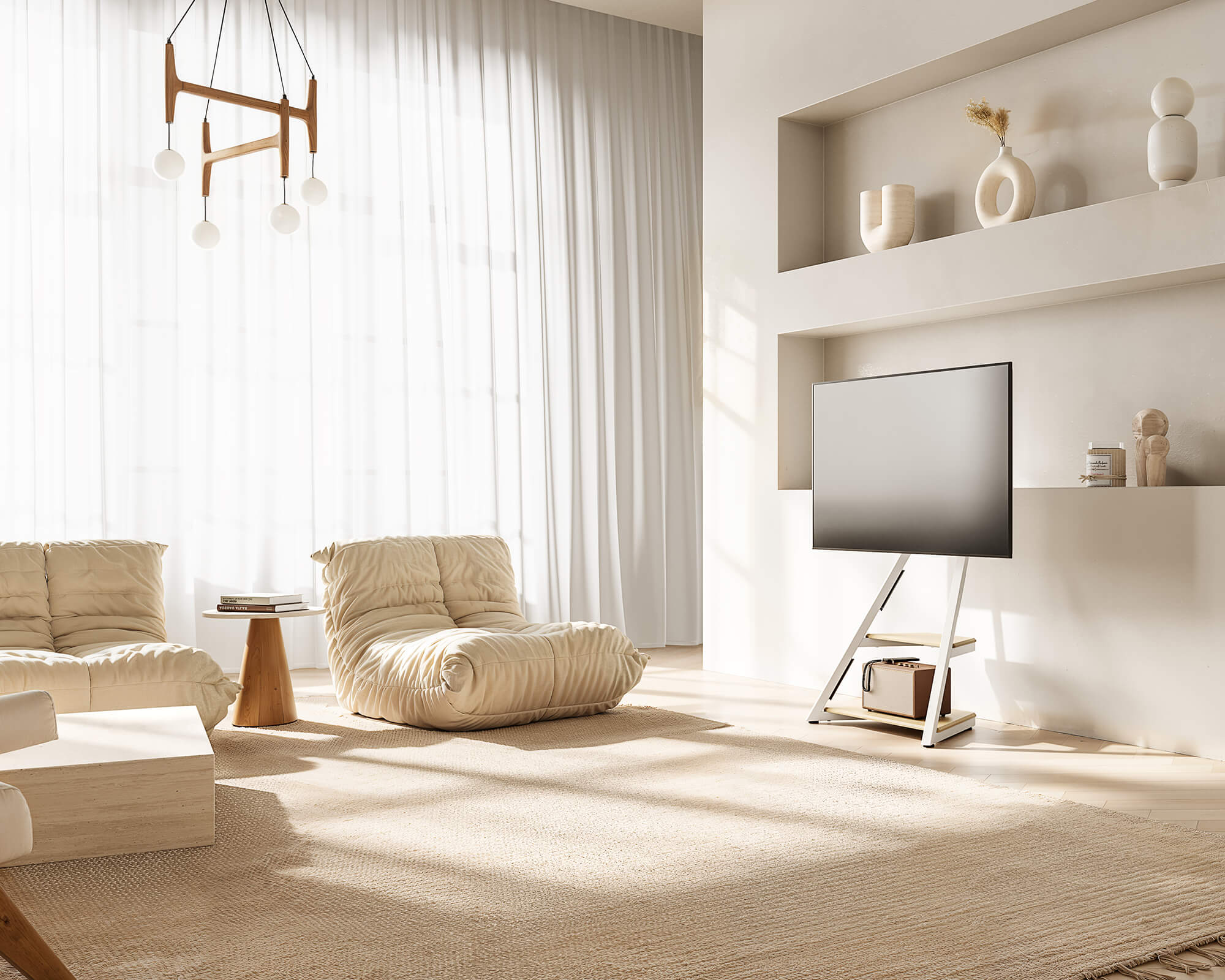 Eiffel Supporto TV con Ruote