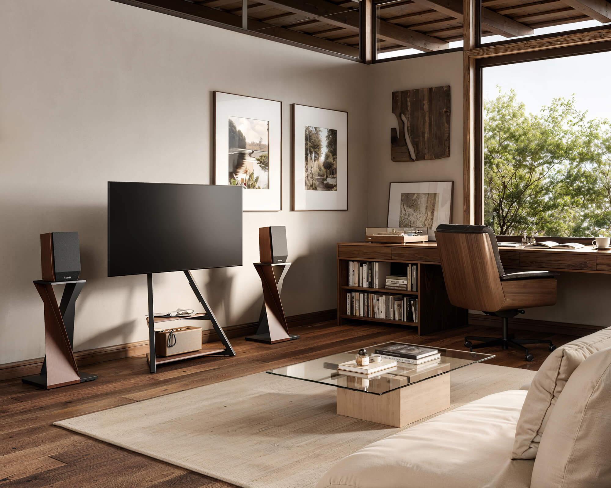 Eiffel Supporto TV con Ruote