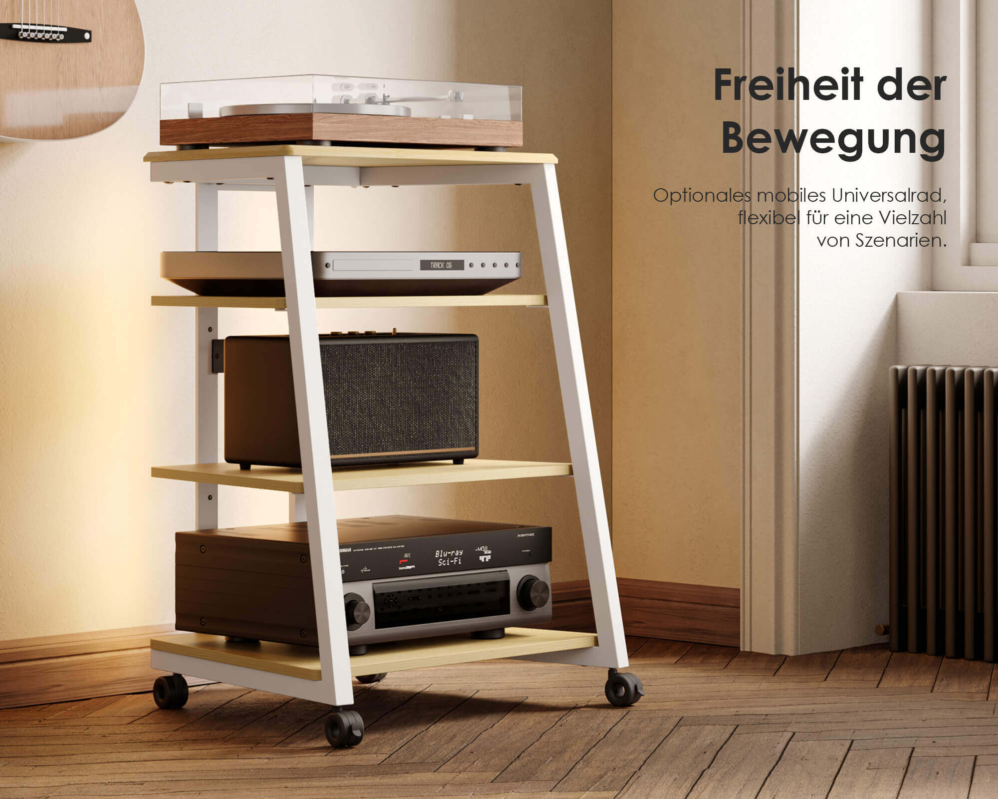 Eiffel V2 AS06 LED HIFI Rack mit Steckdose