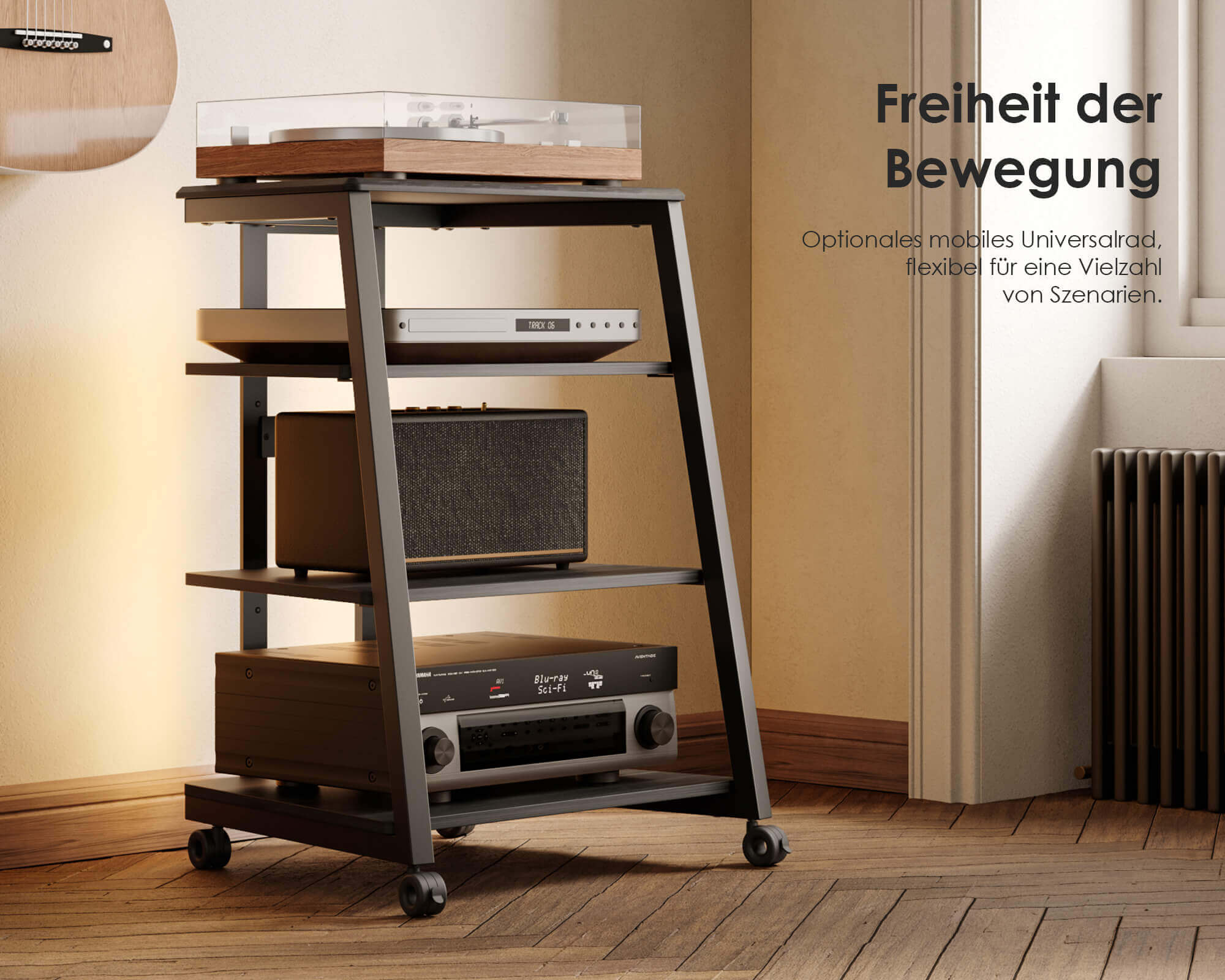 Eiffel V2 AS06 LED HIFI Rack mit Steckdose