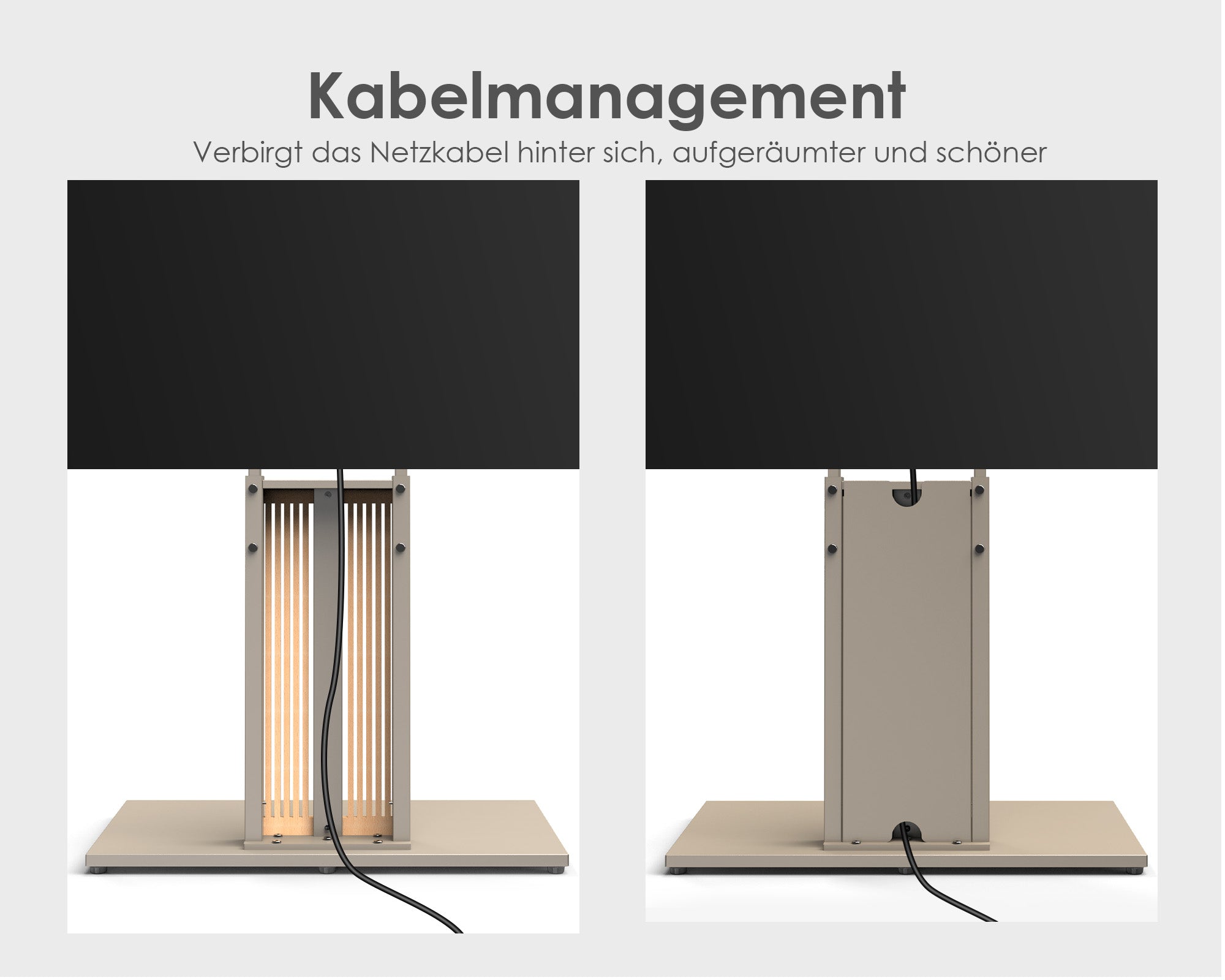Kamelfarbener TV-Ständer aus Buchenholz