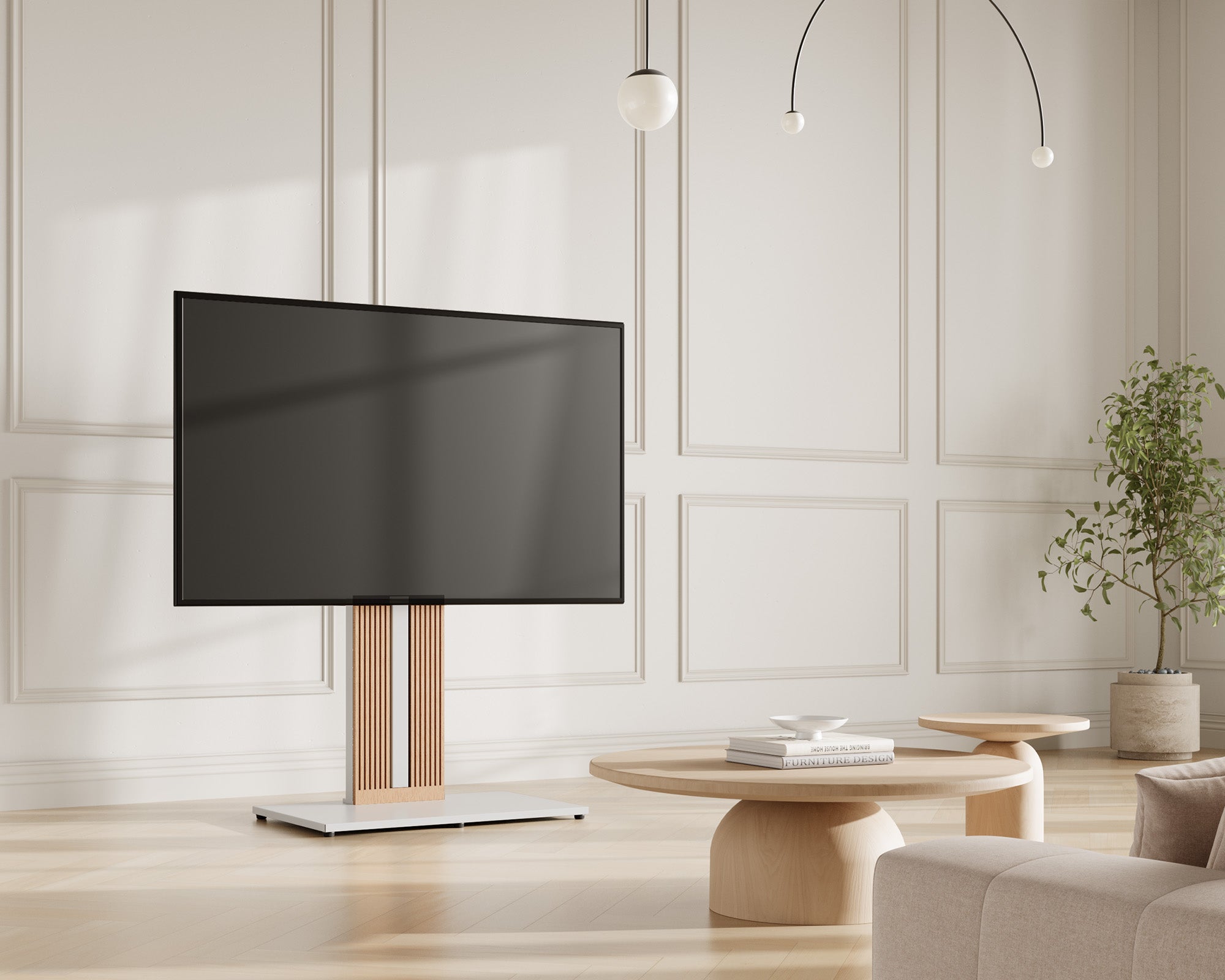 Weißer TV-Ständer für das Wohnzimmer