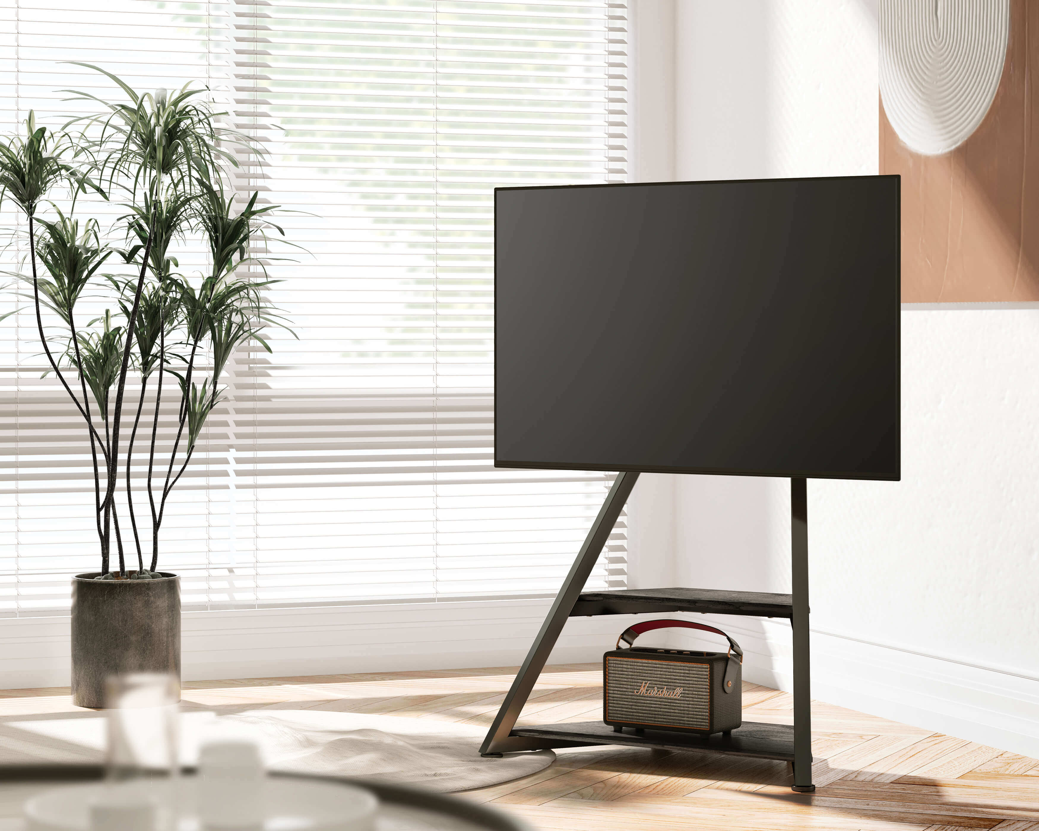 Eiffel Support TV à Roulettes