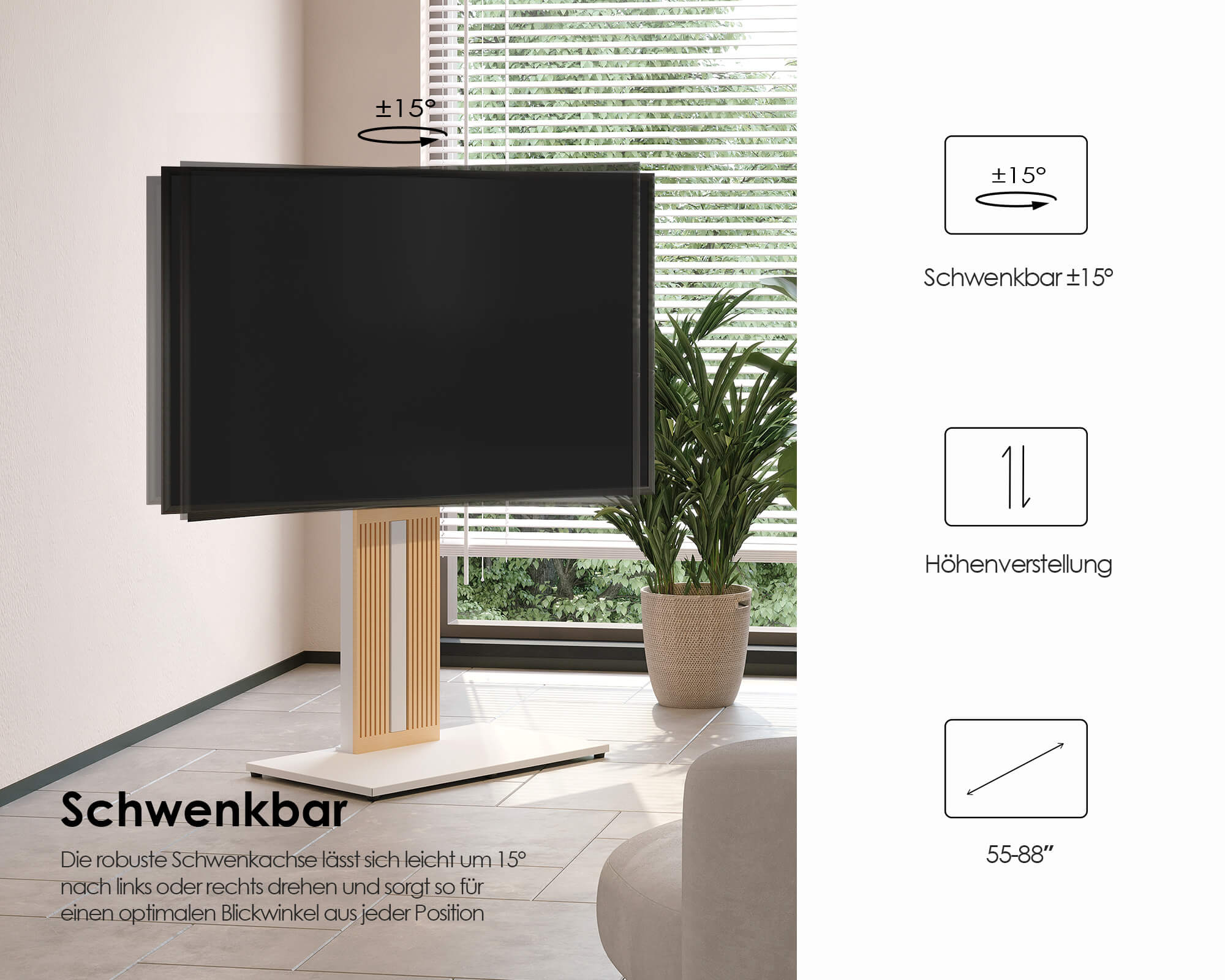 Zen FT88 Supporto da terra per tv