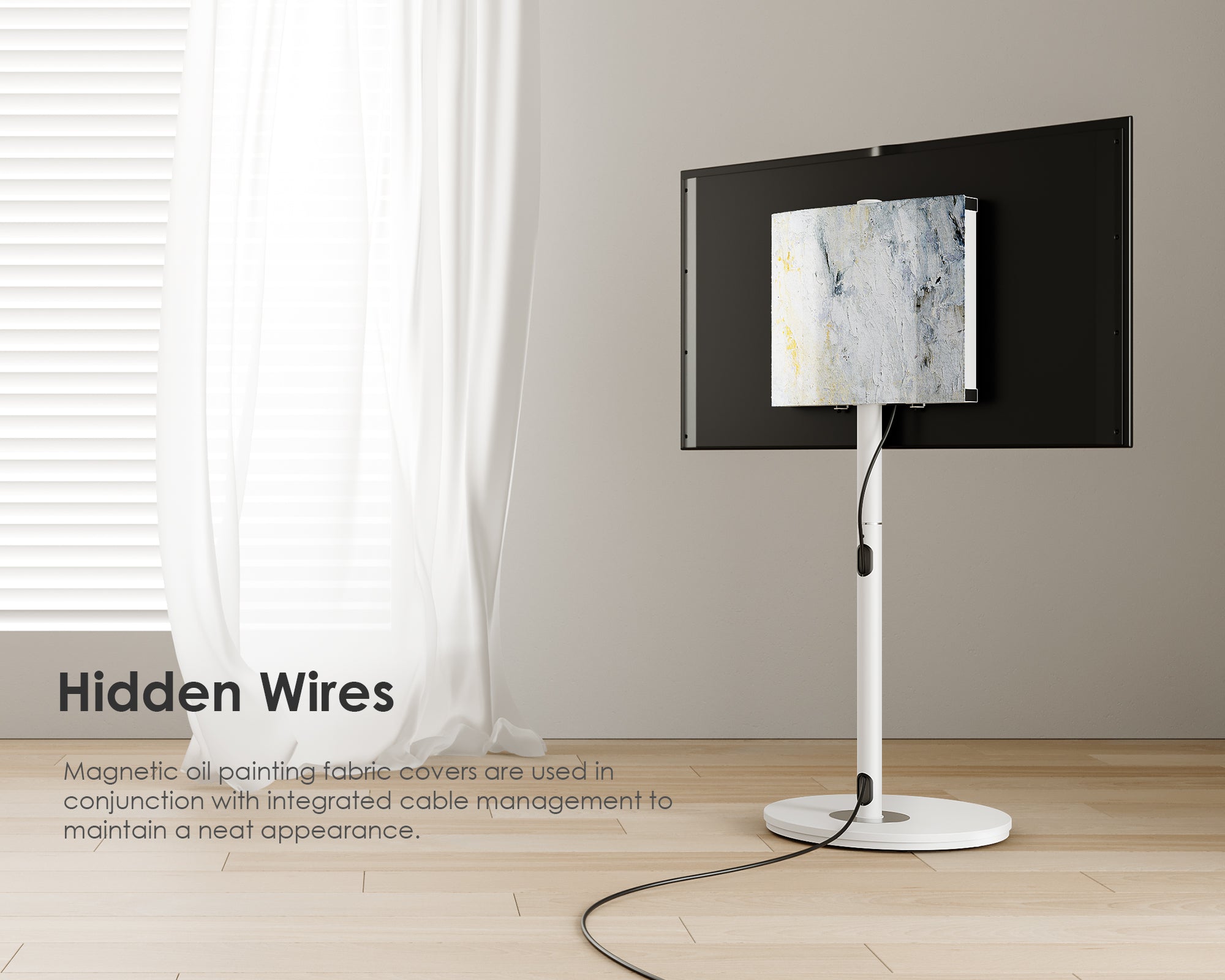 TV-Ständer mit Kabelmanagement