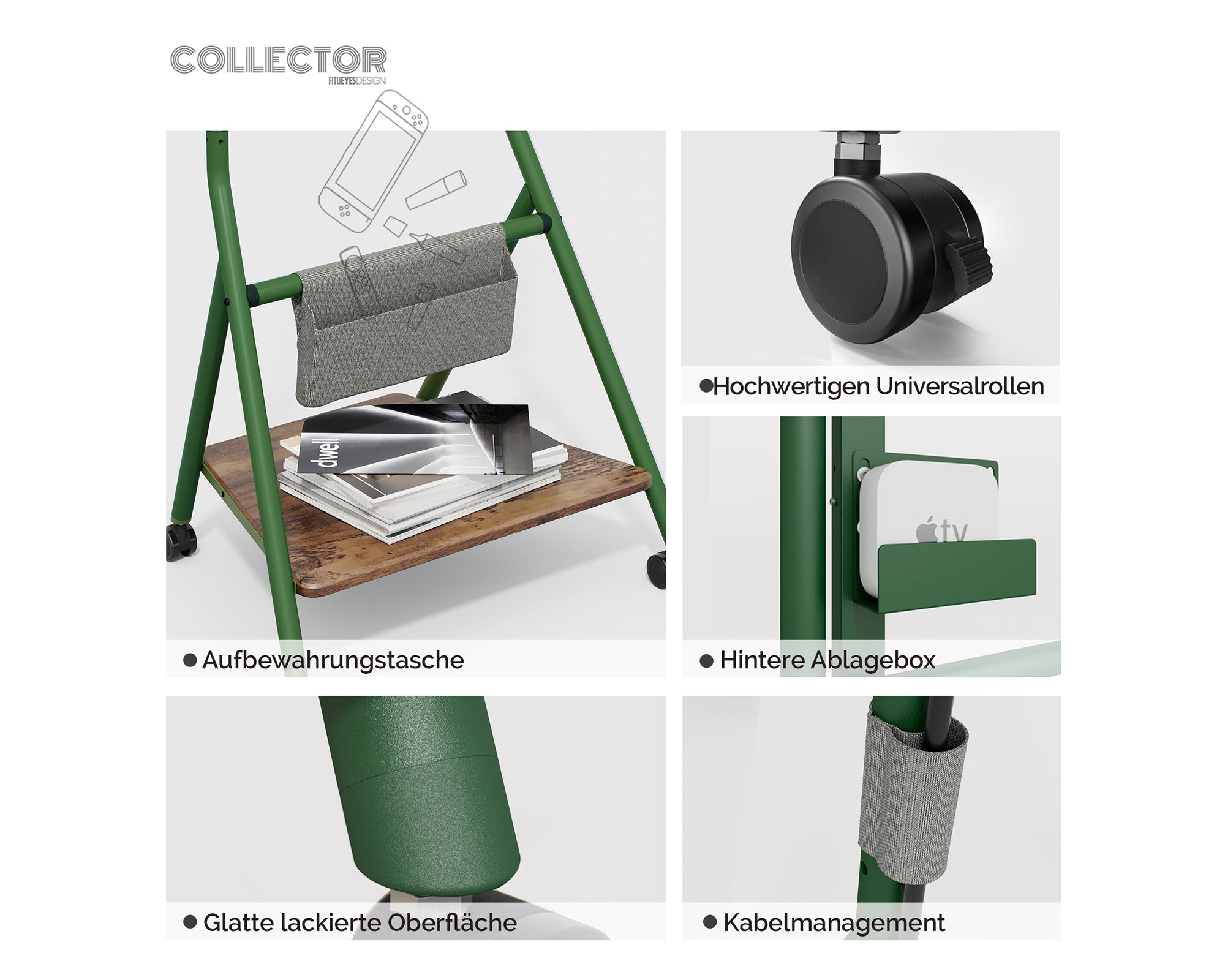 Collector TC65 Support TV à Roulettes