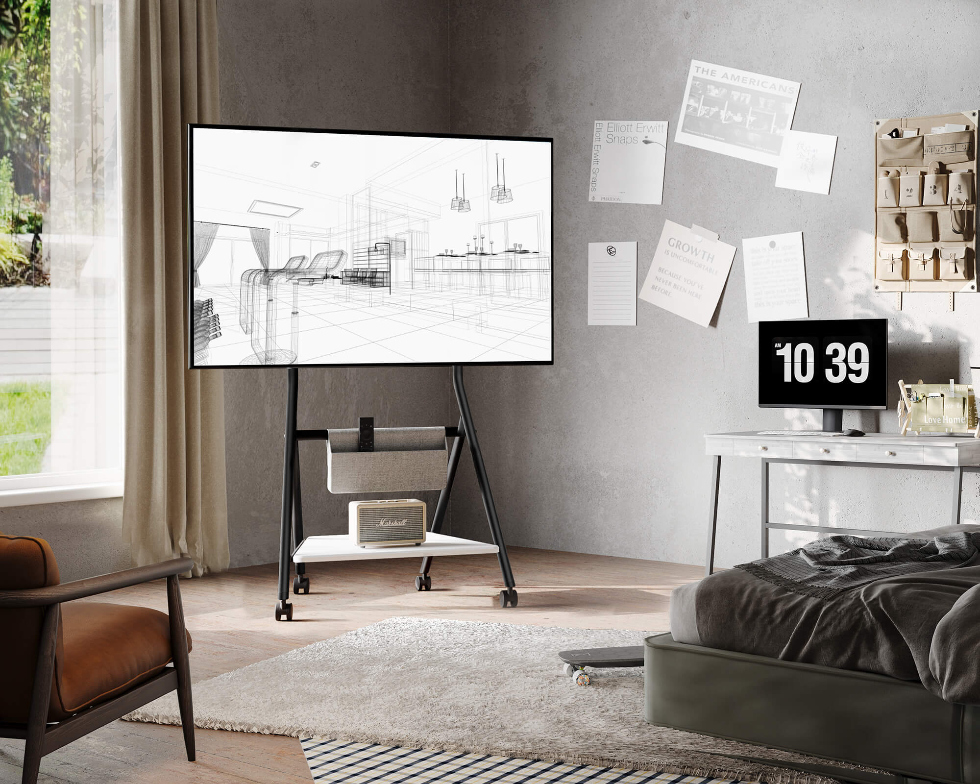 Collector TC65 Support TV à Roulettes