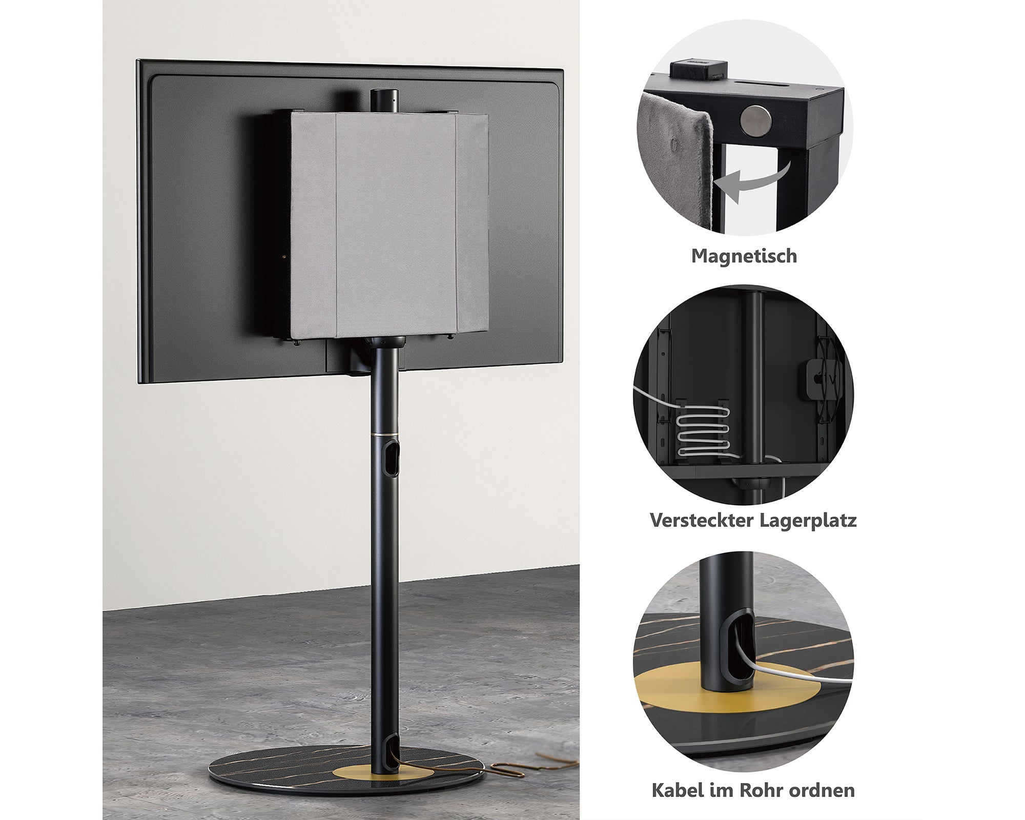 tv standfuß mit Kabelmanagement
