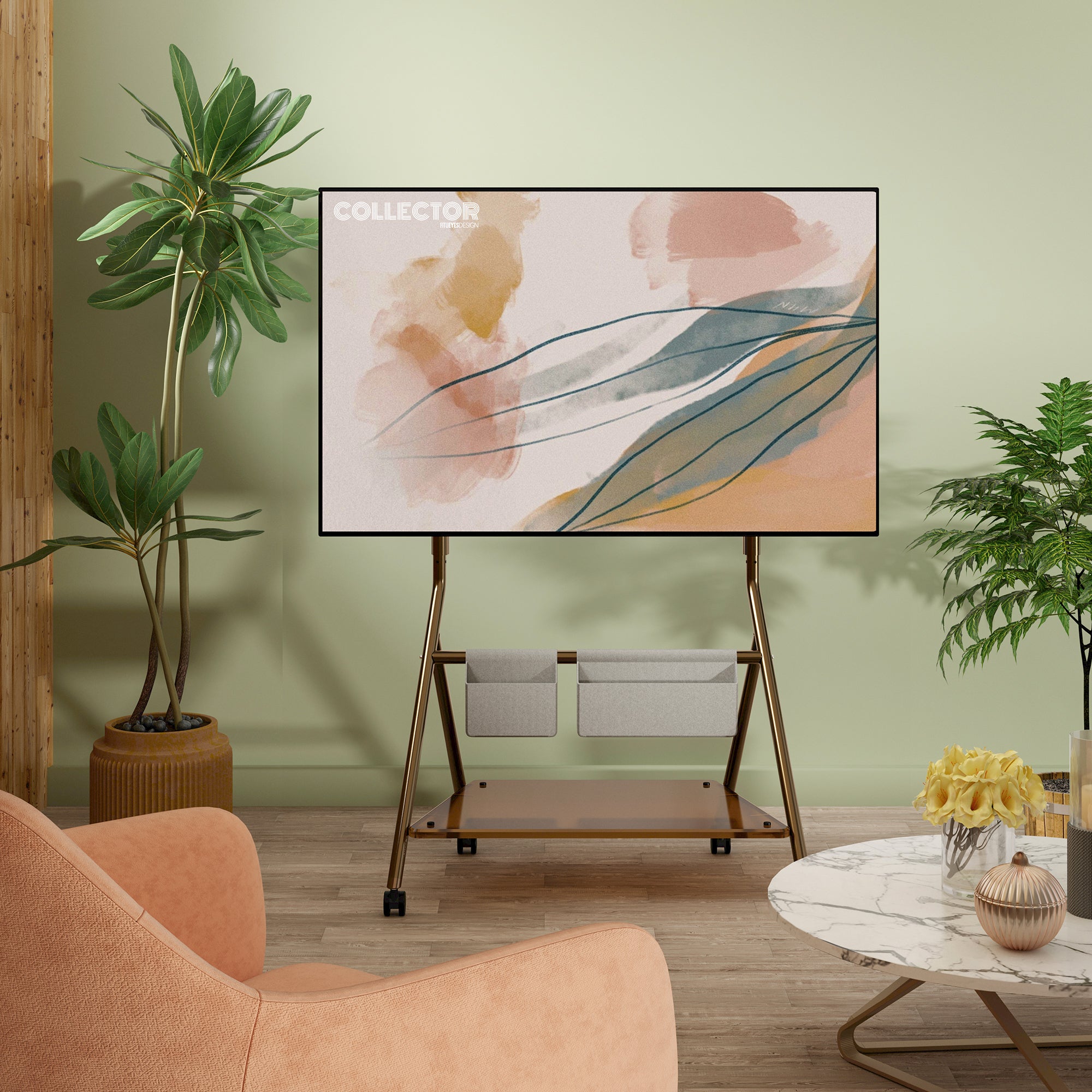 Collector TC78 Floor TV Stand with Wheels
