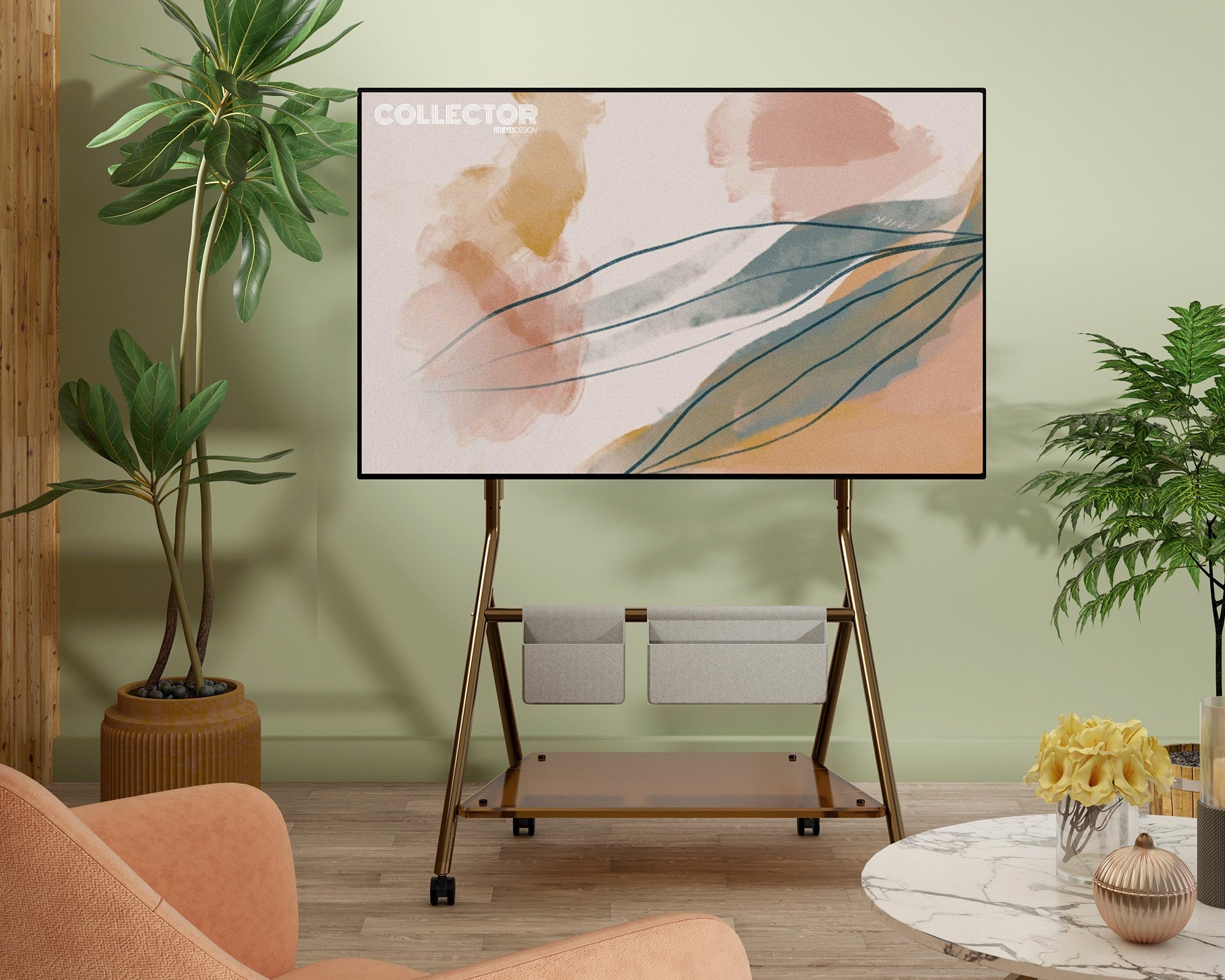 Collector TC78 Supporto tv da terra con ruote