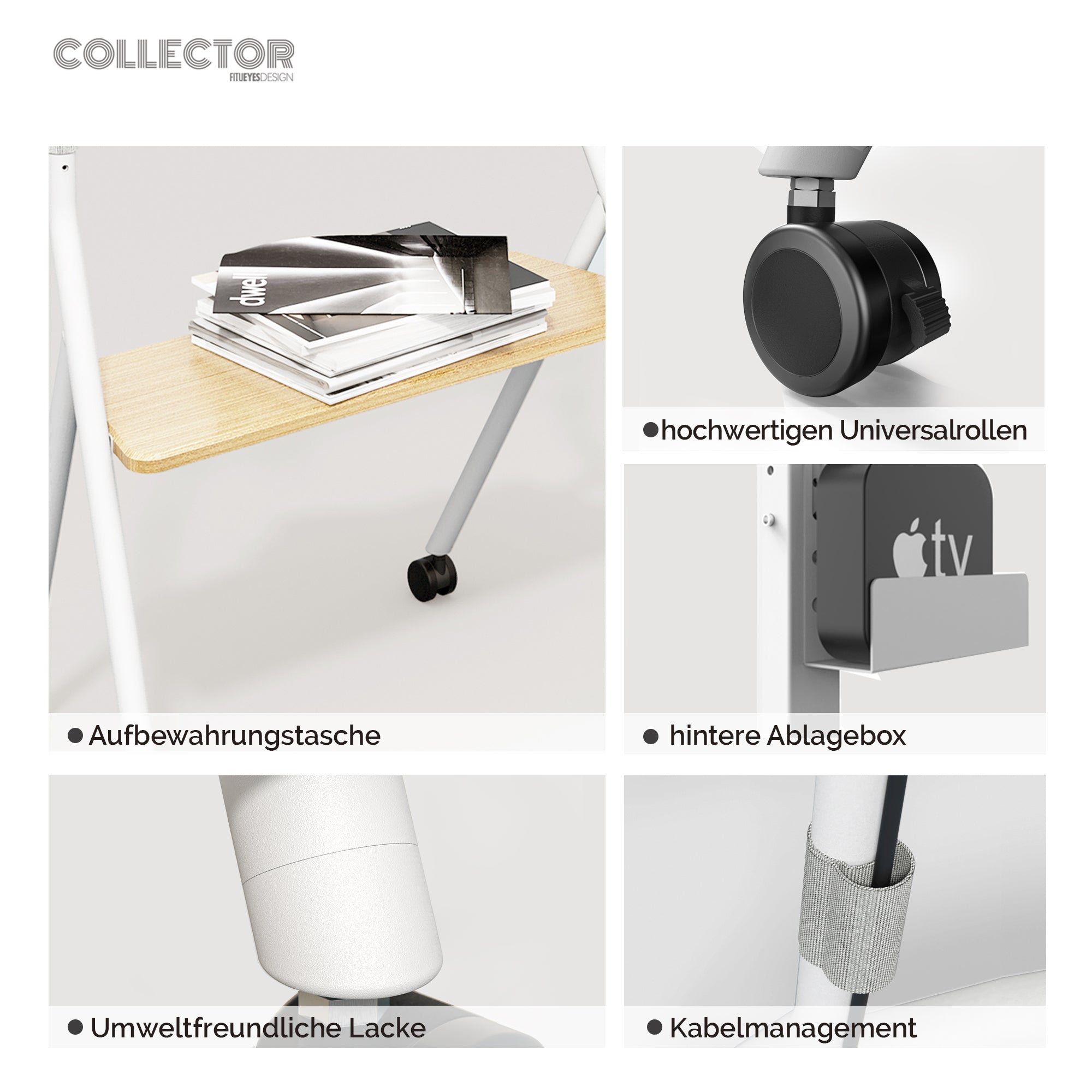 Collector TC78 Supporto tv da terra con ruote