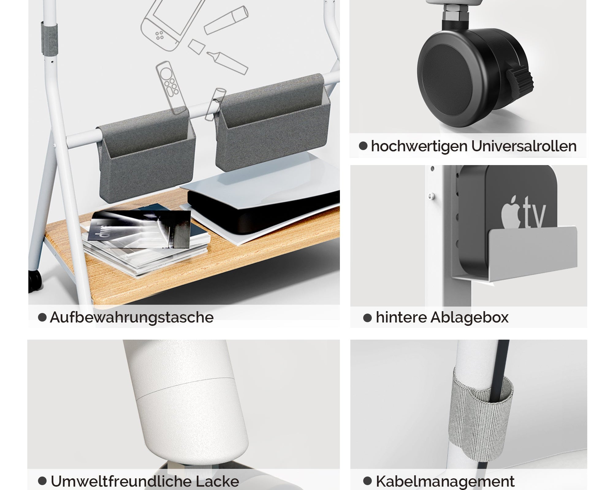 Collector TC78 Supporto tv da terra con ruote