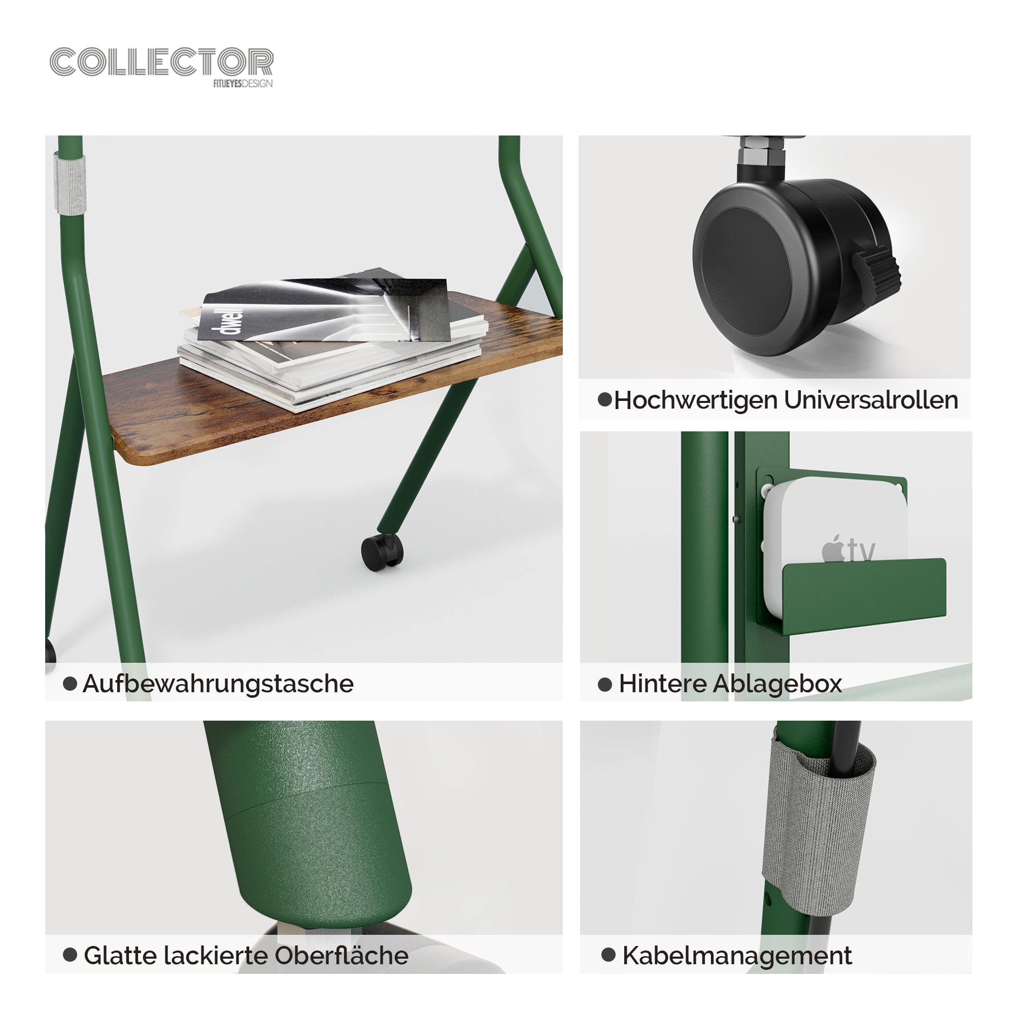 Collector TC78 Supporto tv da terra con ruote