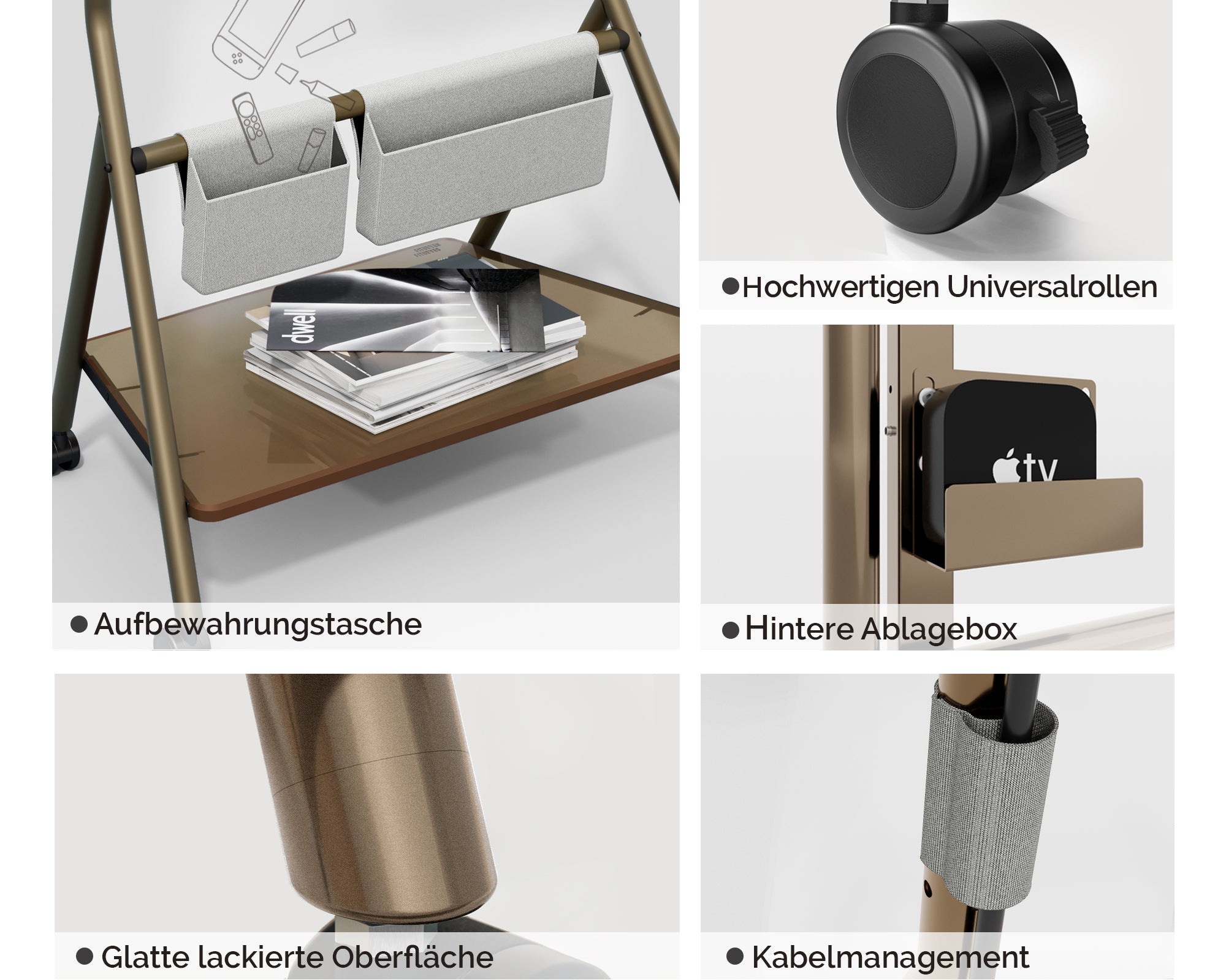 Collector TC78 Supporto tv da terra con ruote