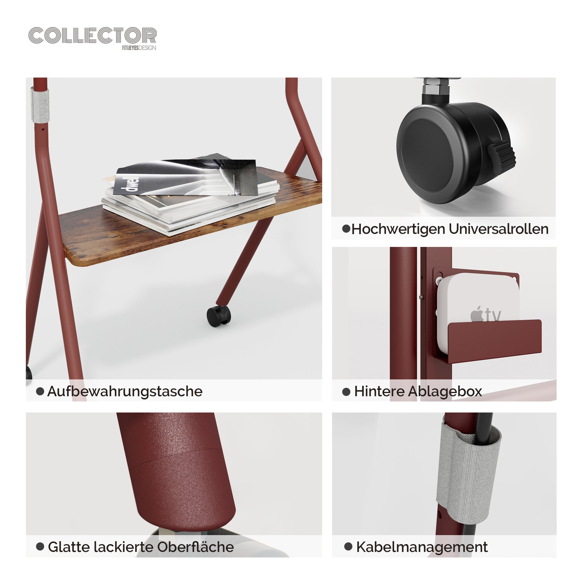 Collector TC78 Supporto tv da terra con ruote