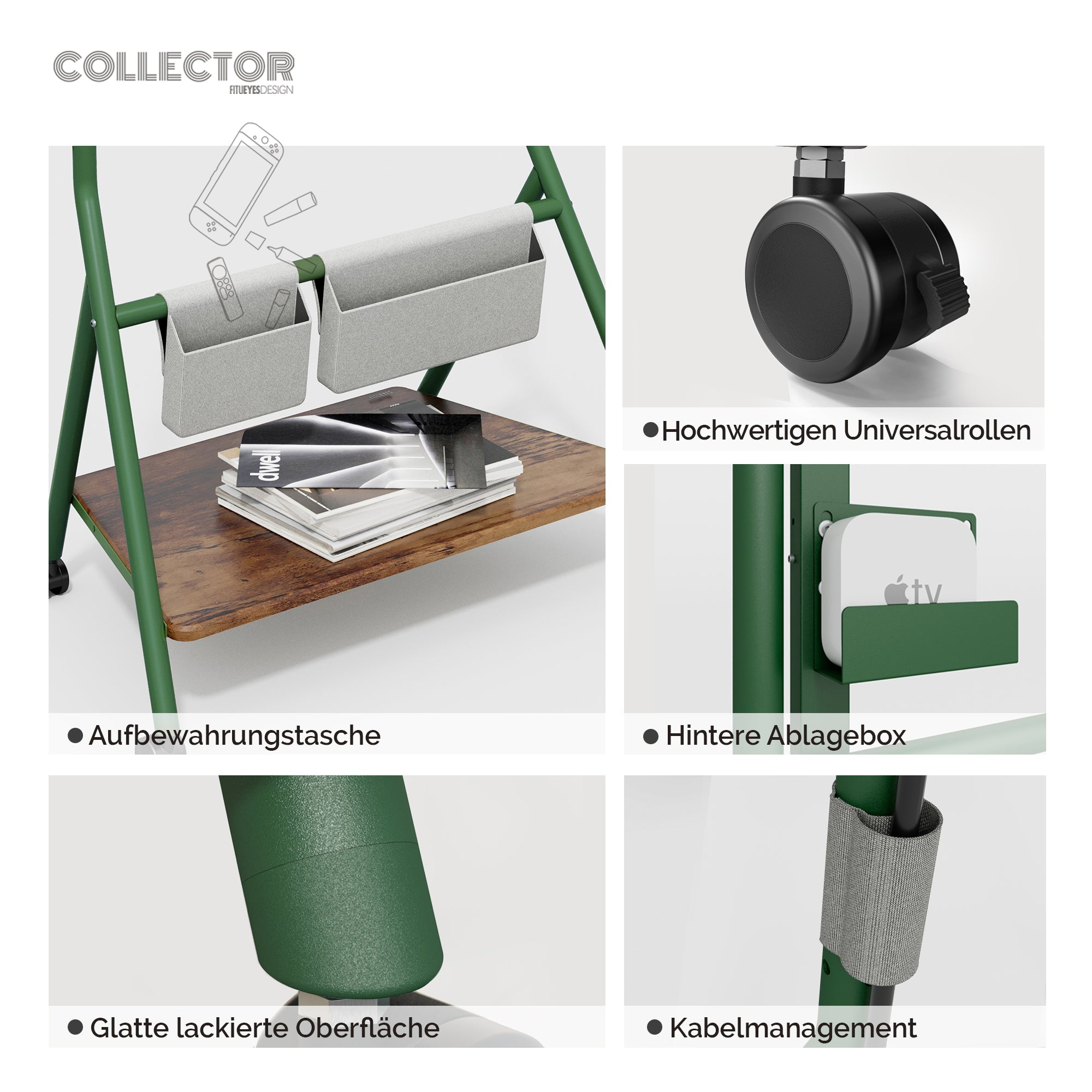 Collector TC78 Supporto tv da terra con ruote