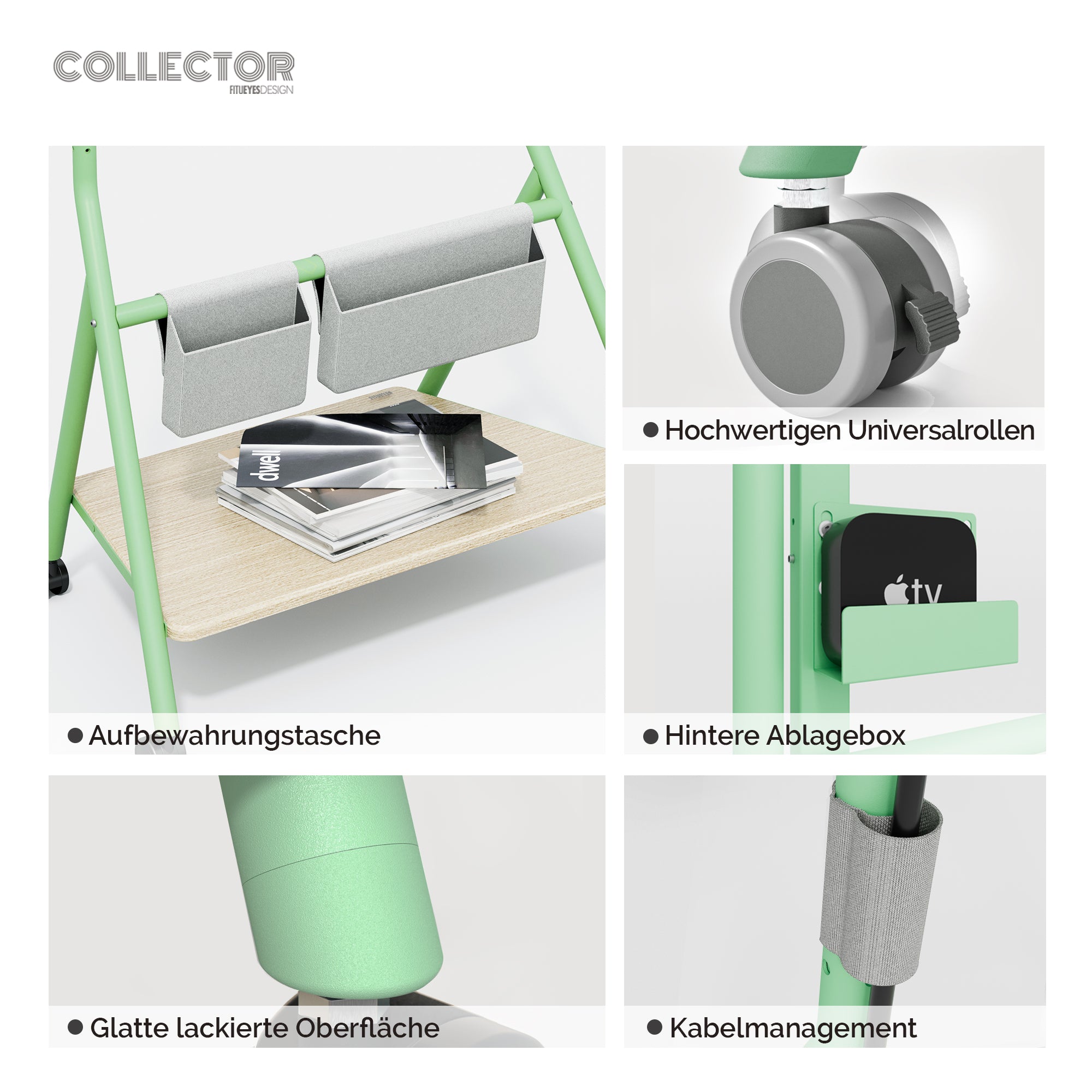 Collector TC78 Supporto tv da terra con ruote