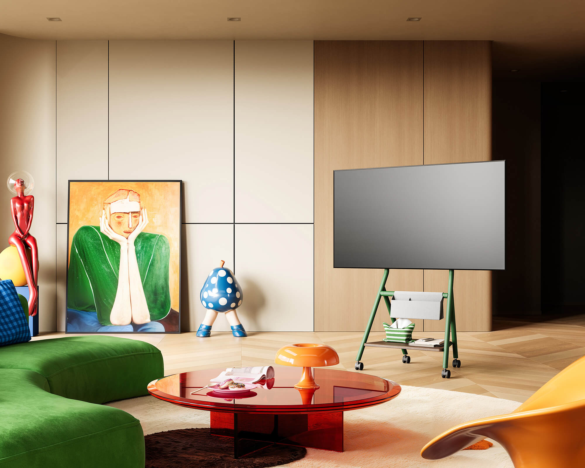 Collector TC65 Supporto tv da terra con ruote