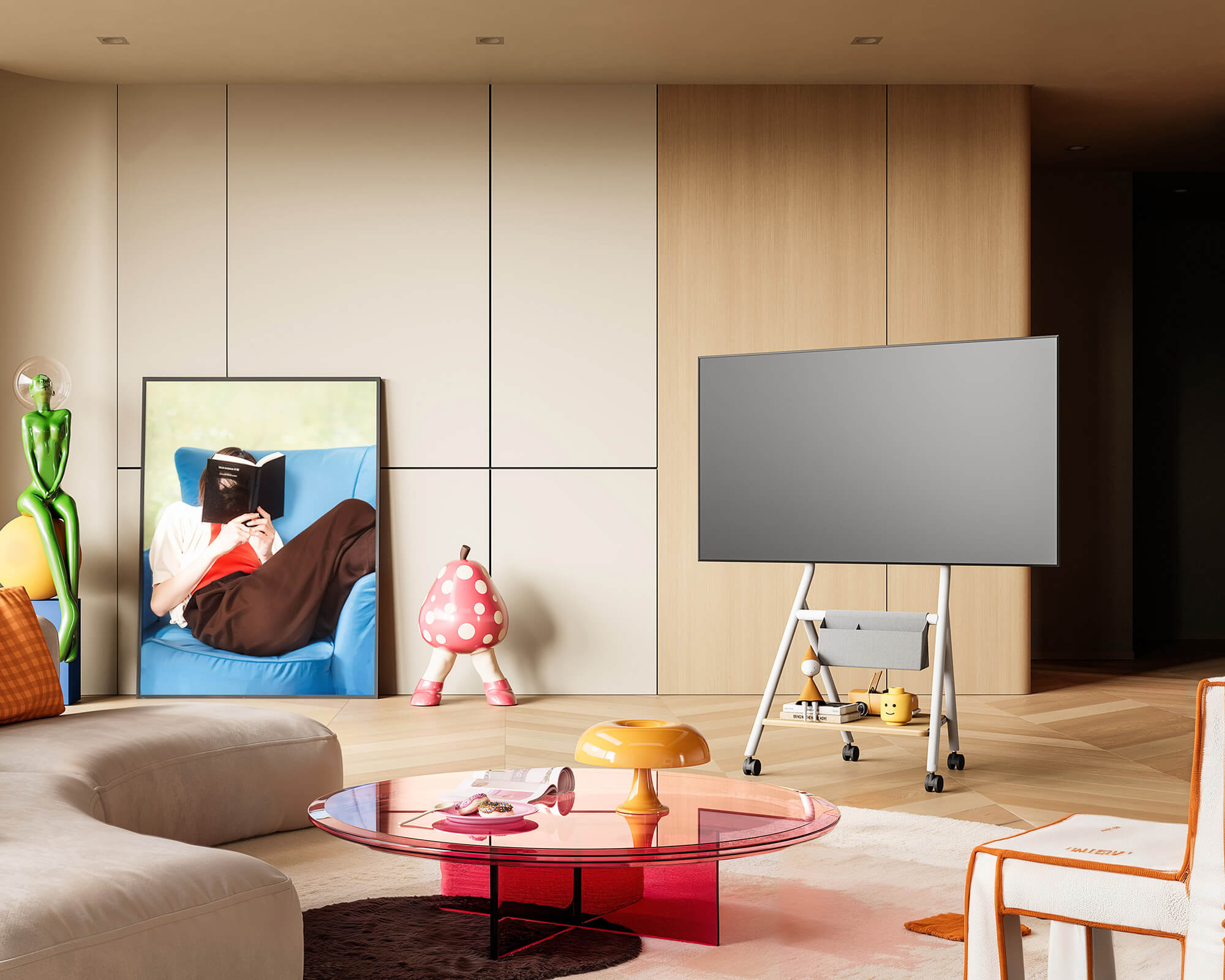 Collector TC65 Supporto tv da terra con ruote