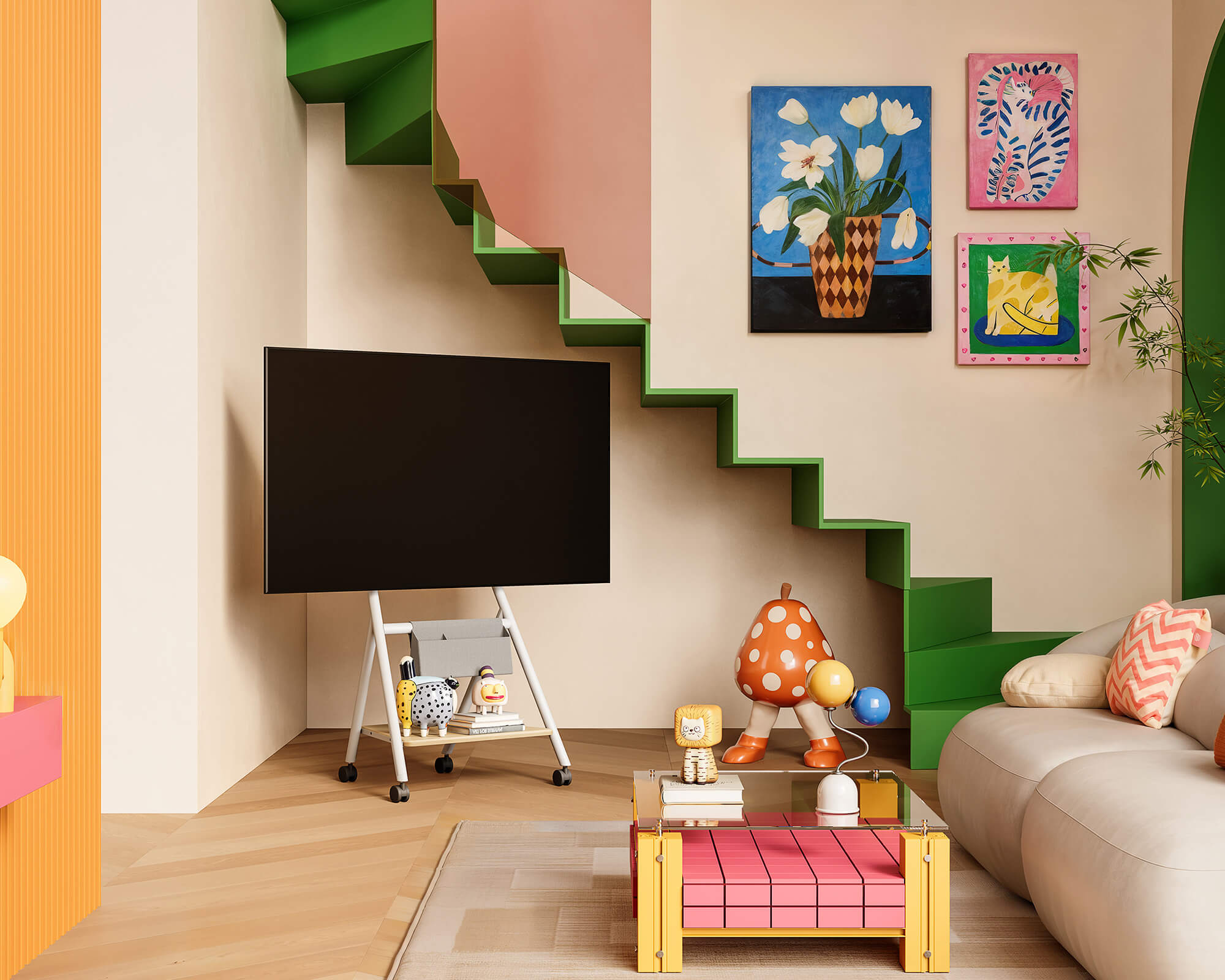 Collector TC65 Supporto tv da terra con ruote