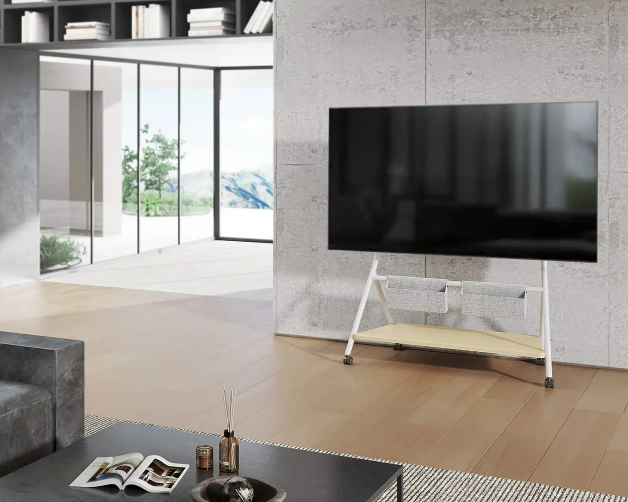 Collector TC88 Supporto tv da terra con ruote