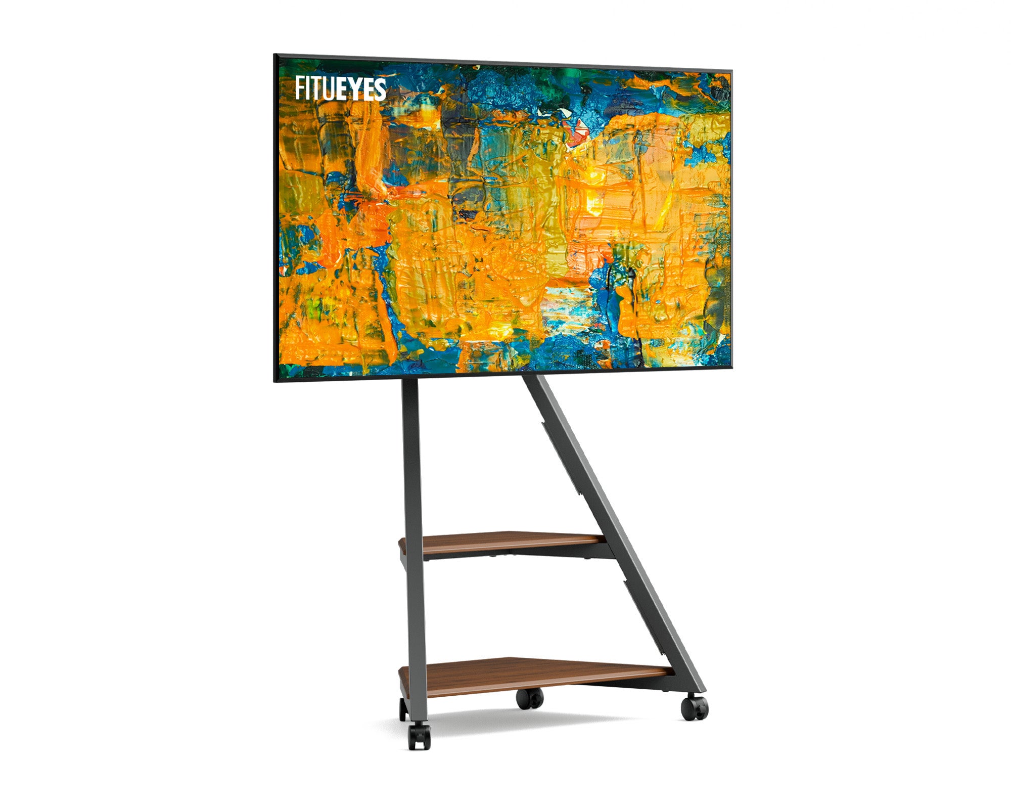 Eiffel FT65 TV-Ständer mit Rollen in Nussbaumfarbe
