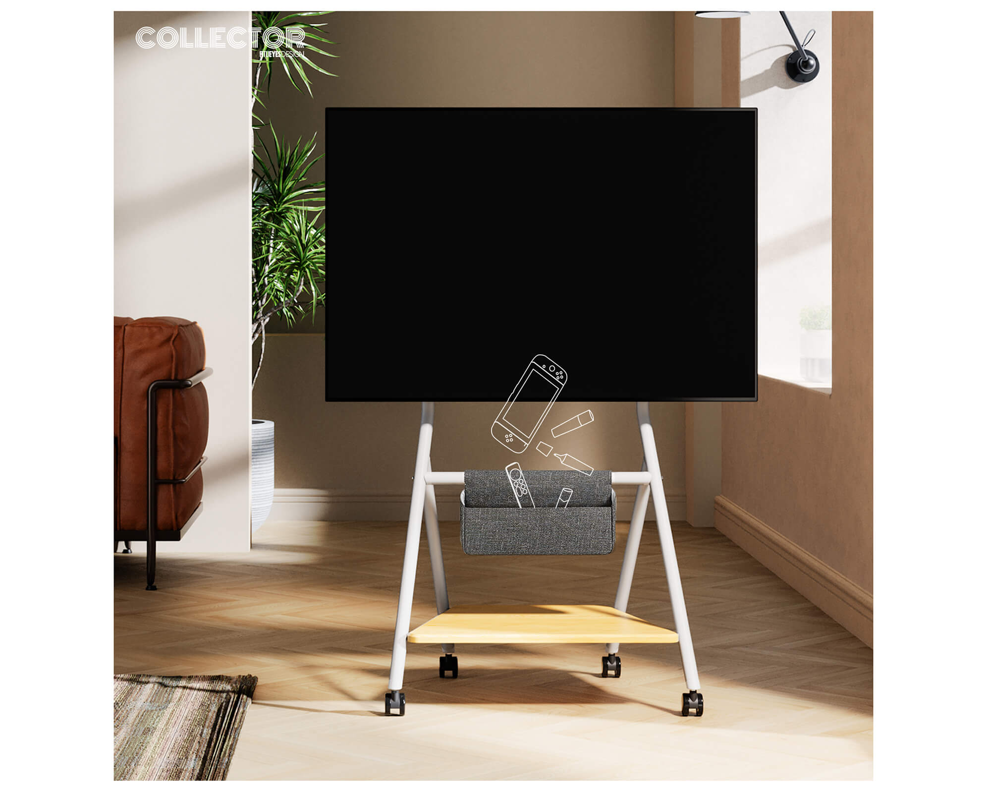 Collector TC65 Supporto tv da terra con ruote
