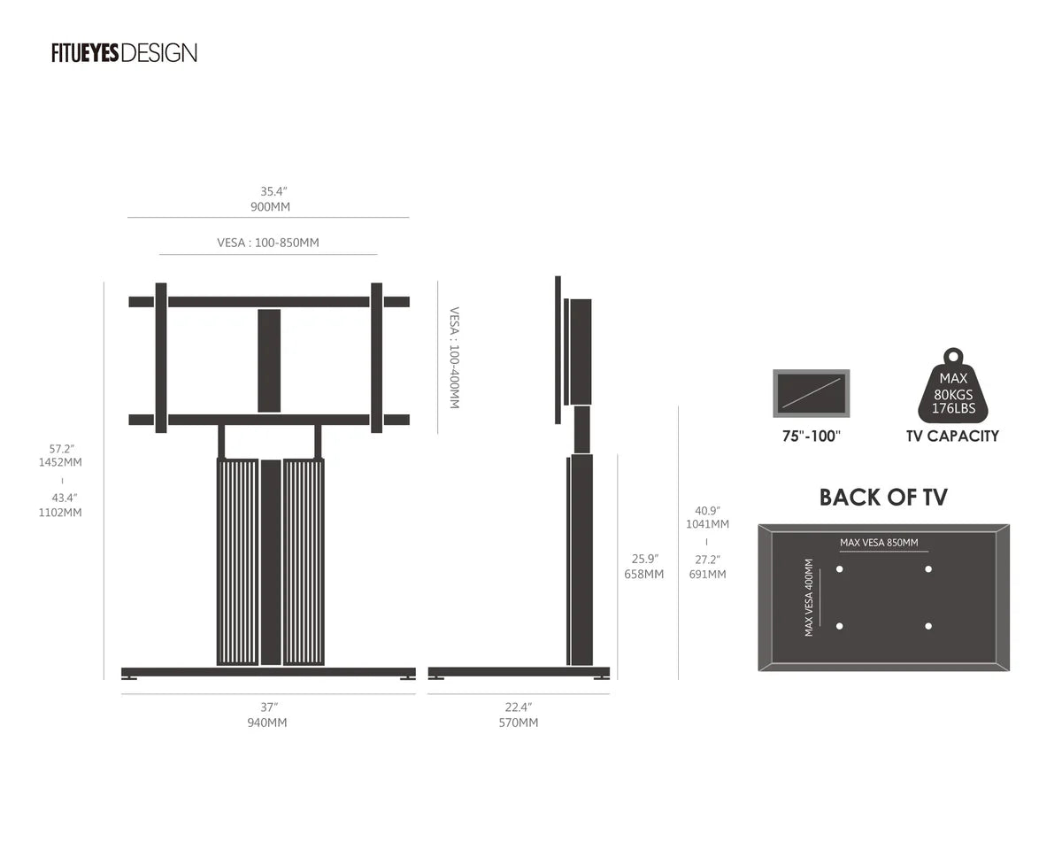 Supporto TV 75"-100" CANTOR